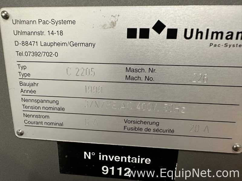 SIG Schweizerische HSL Sachet Filling and Sealing Machine with UHLMANN C2205 Cartoner