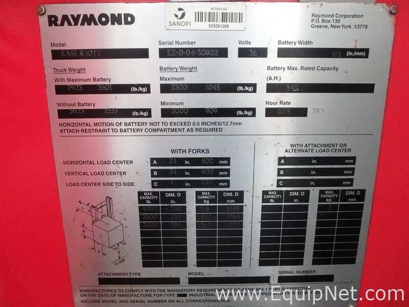 Raymond EASI R10TT Electric Fork Lift Truck