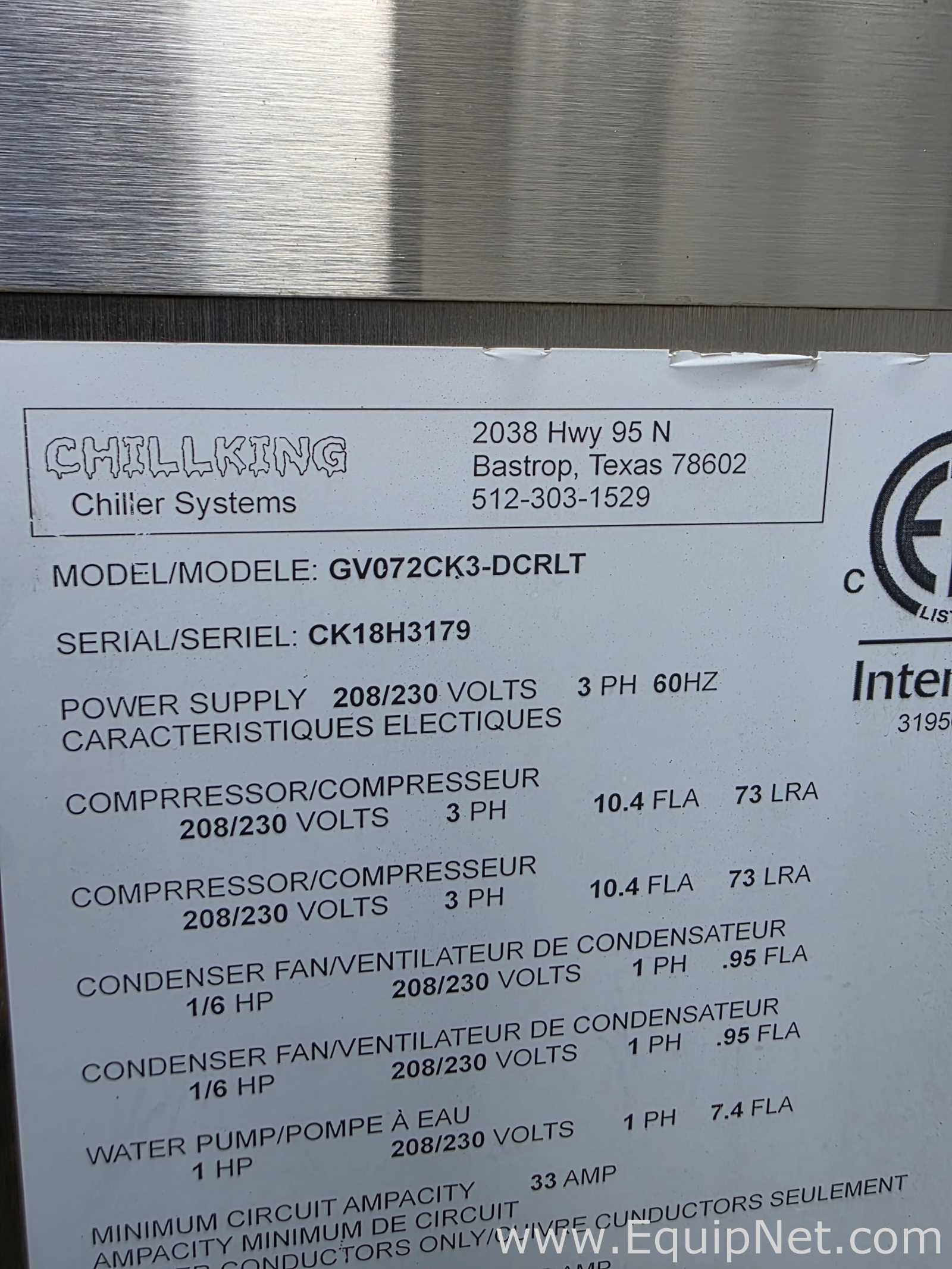 Chillking GV072CK3-DCRLT Glycol Chiller System