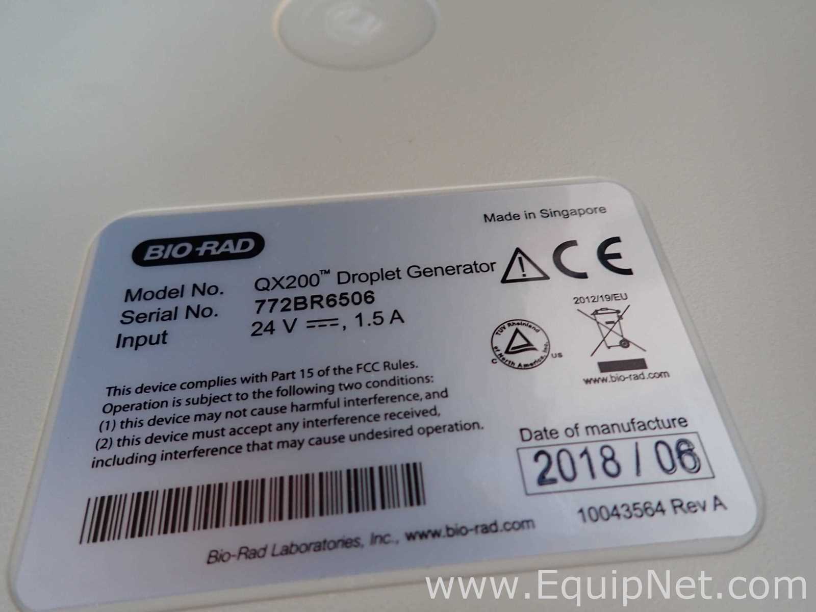 Equipos Diversos de Laboratorio Bio-Rad QX200 Droplet Generator