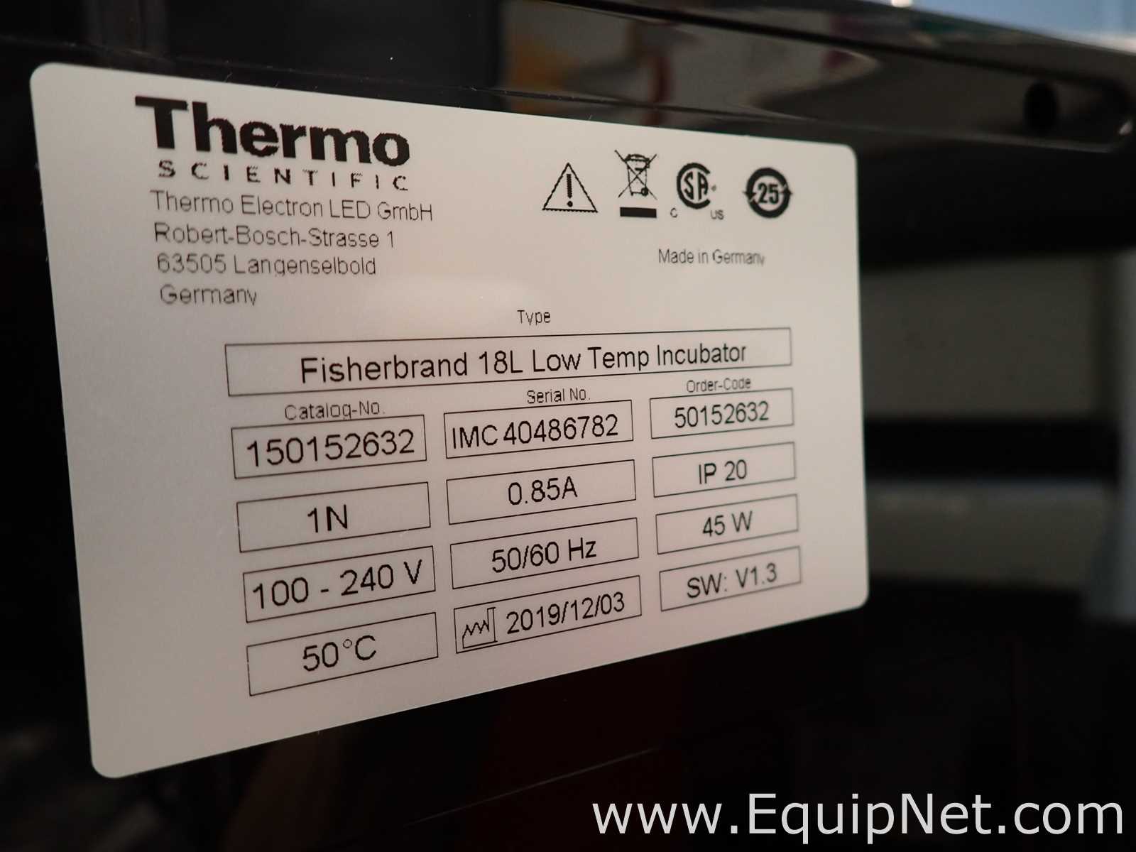 Incubadora Thermo Scientific Fisherbrand 18L Low Temp Incubator