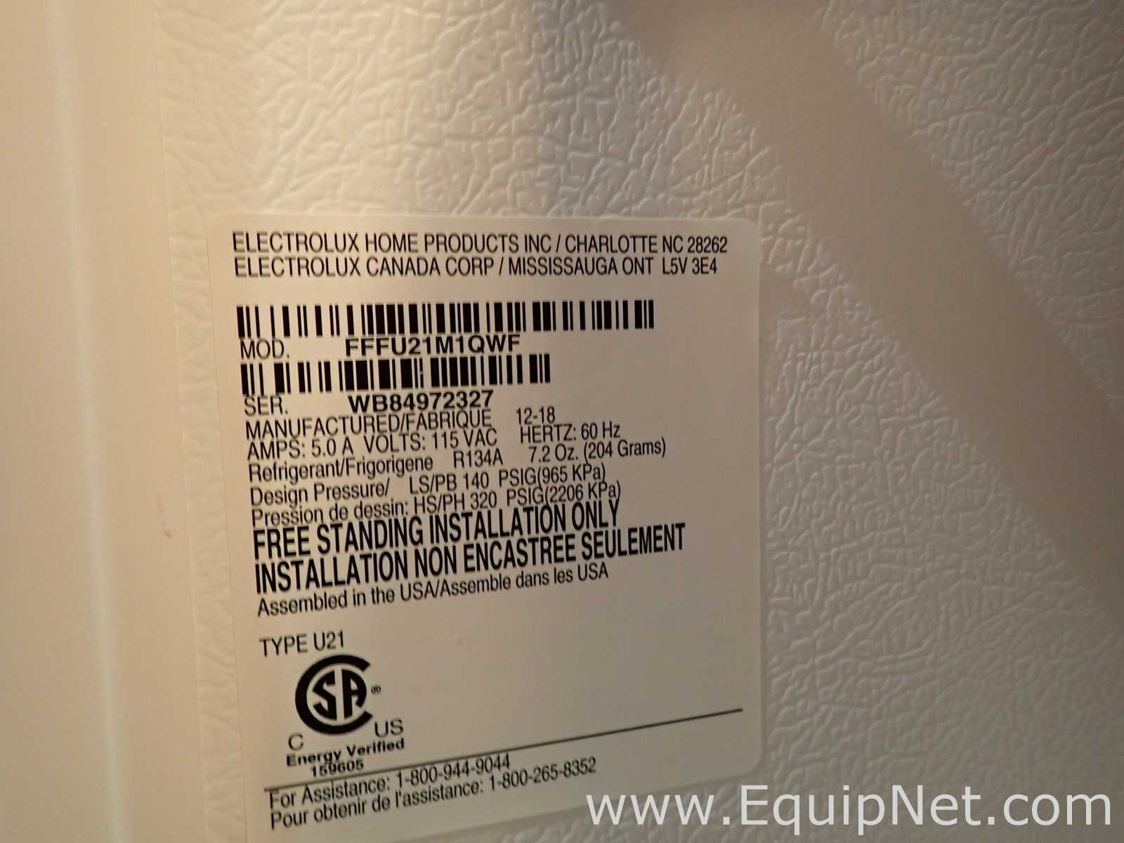 Congelador Frigidaire FFFU21M1QWF