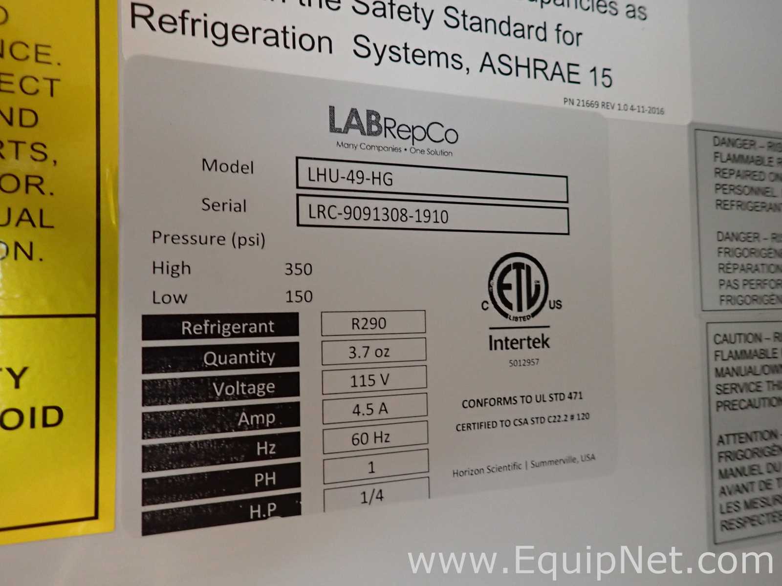 Unidade de Refrigeração Labrepco LHU-49-HG