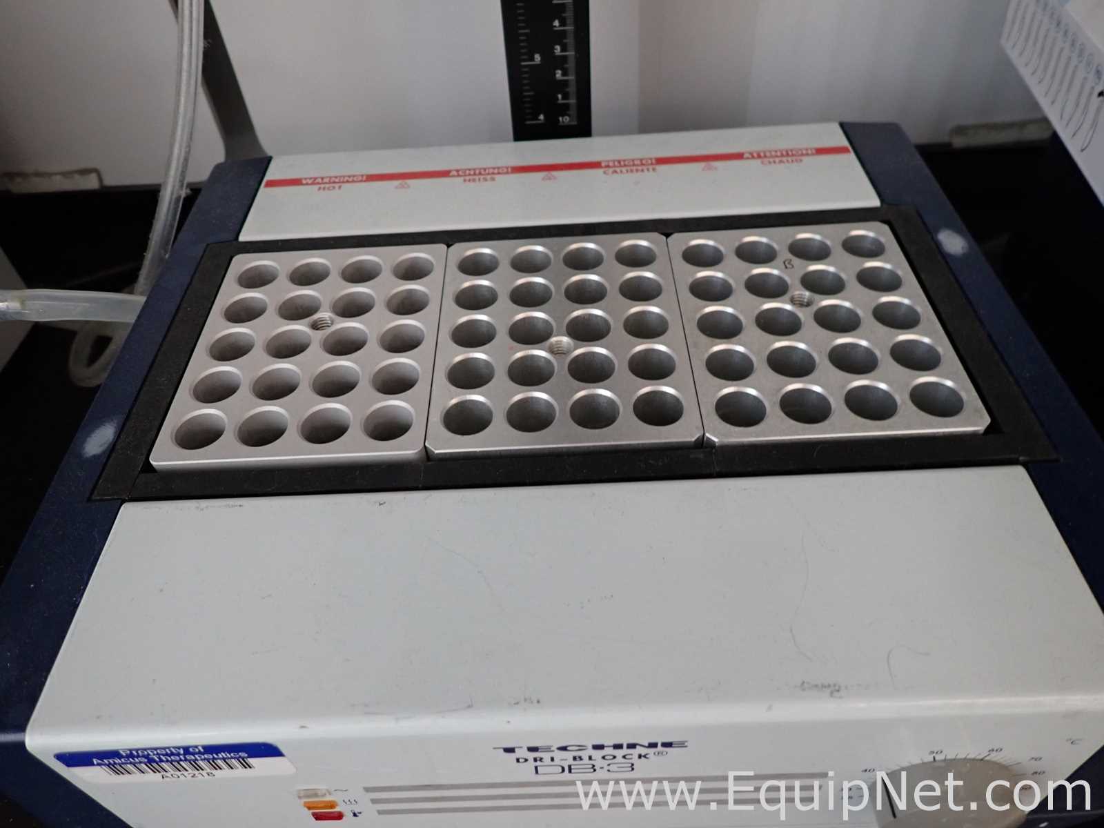 Lot of 2 Techne Dri-Block DB-3 Heating Blocks with Sample Concentrators