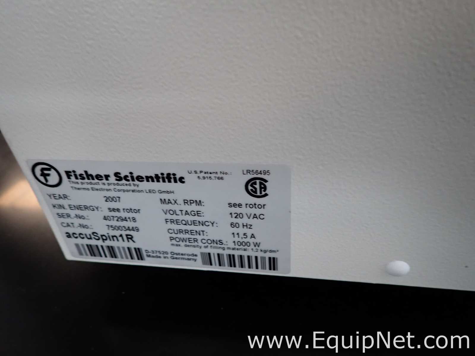 Fisher Scientific accuSpin 1R Refrigerated Benchtop Centrifuge