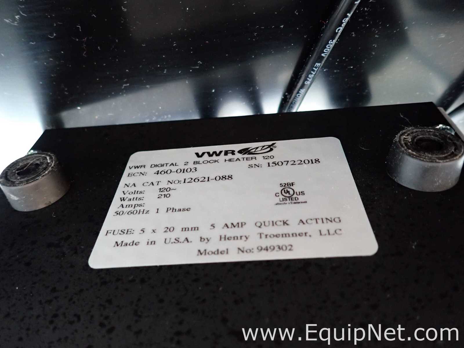 Lote de  Baño Seco / Bloque Caliente VWR Digital Heatblock / Analog Heatblock (cat. 12621-088 / 12621-104 / 13259-052; models 949302, 949310, 949036)