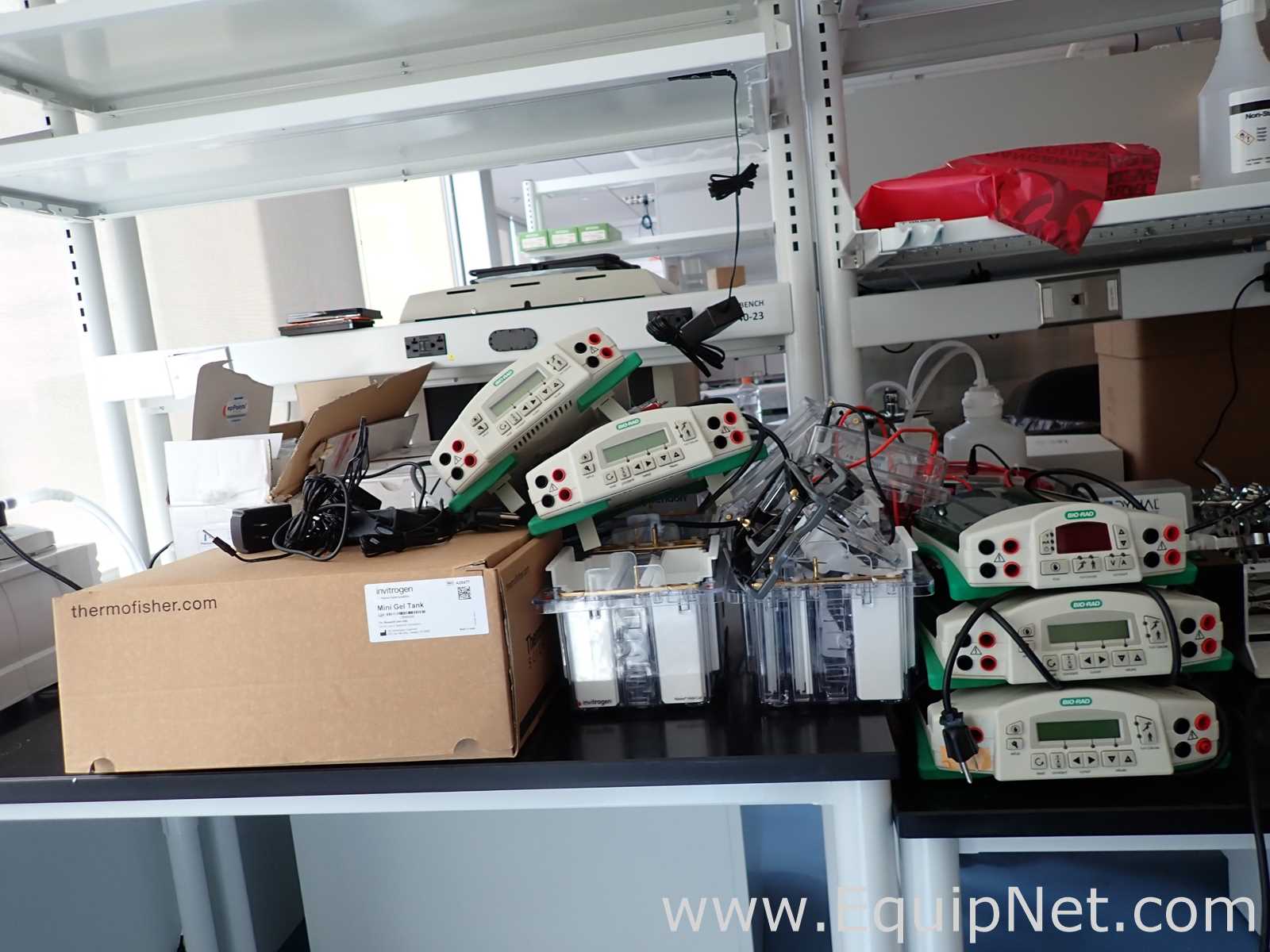 Lot of Bio-Rad PowerPac HC Electrophoresis Power Supplies with Gel Tanks