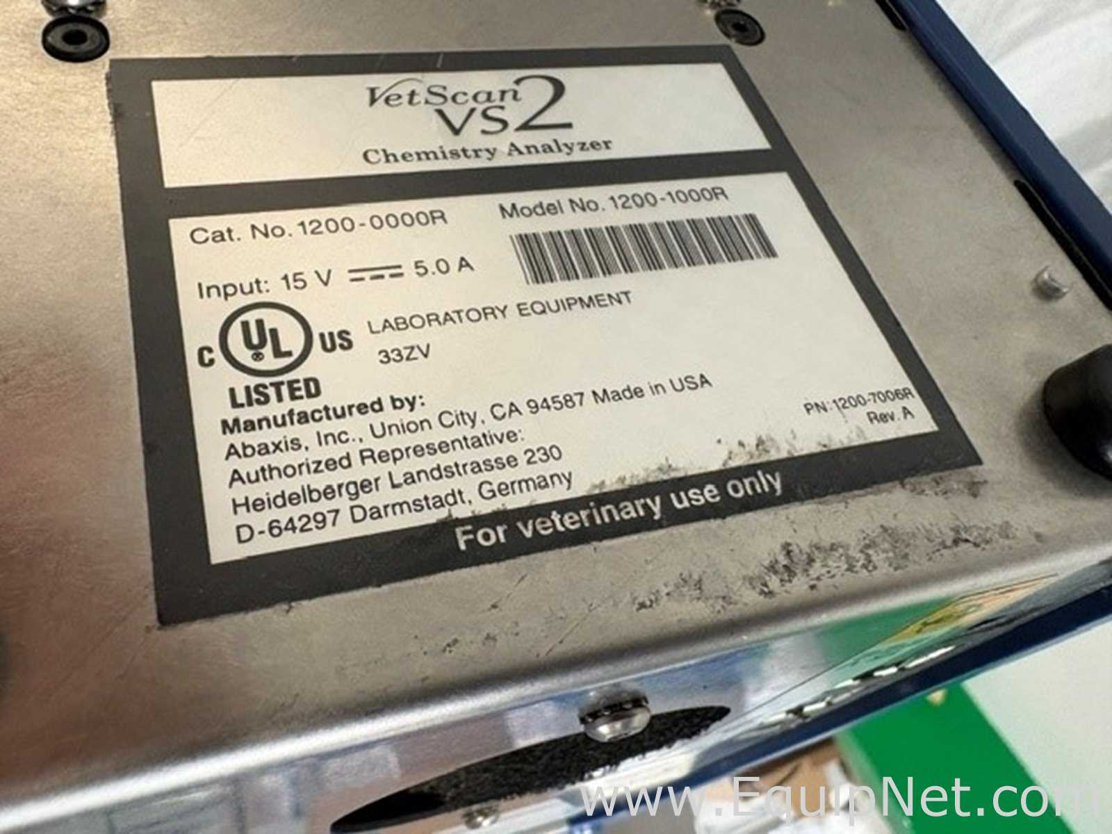 Abaxis VetScan VS2 1200-1000E Chemistry Analyzer