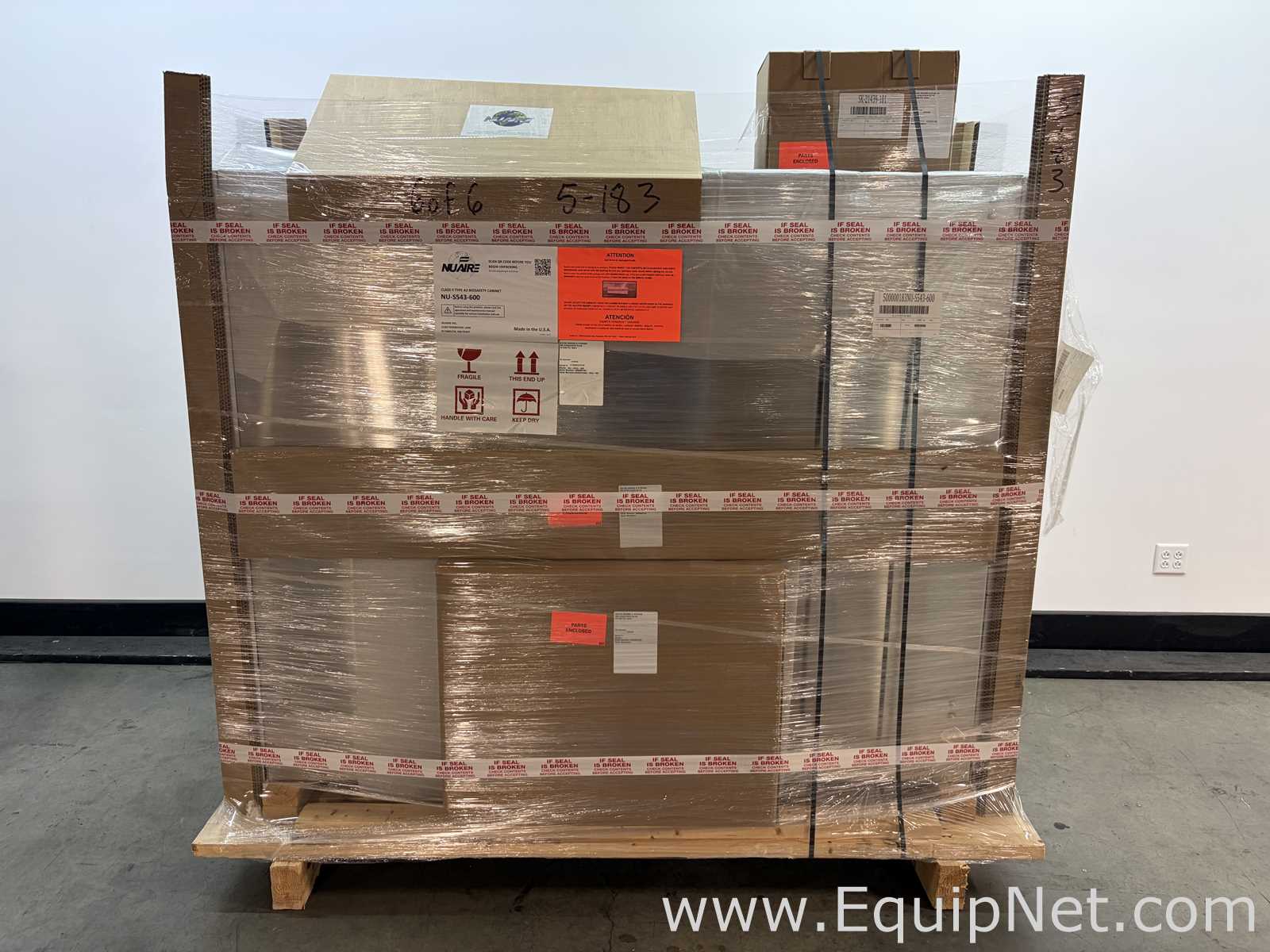 Unused Nuaire NU-S543-600 Class II Type A2 Biological Safety Cabinet
