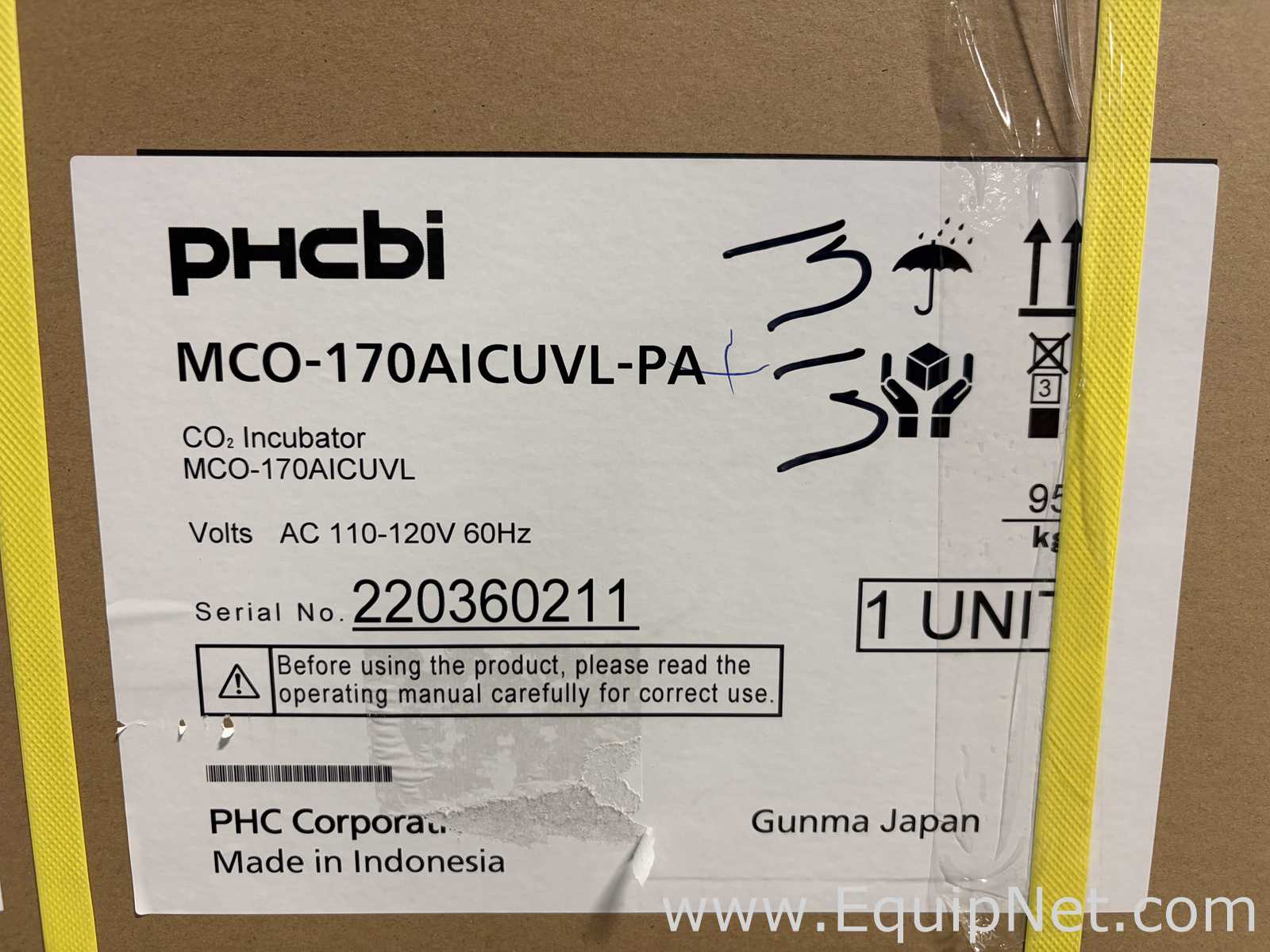 Unused PHCBI MCO-170AICUVL-PA 5.8 Cubic Foot Incubator