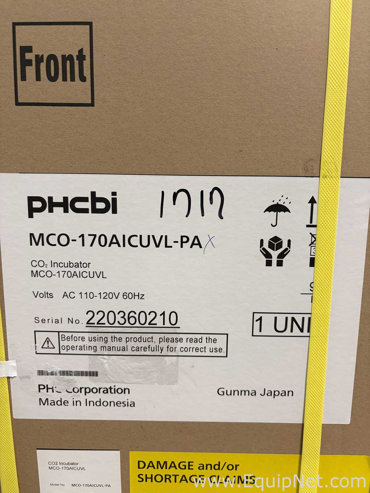 Unused PHCBI MCO-170AICUVL-PA 5.8 Cubic Foot Incubator