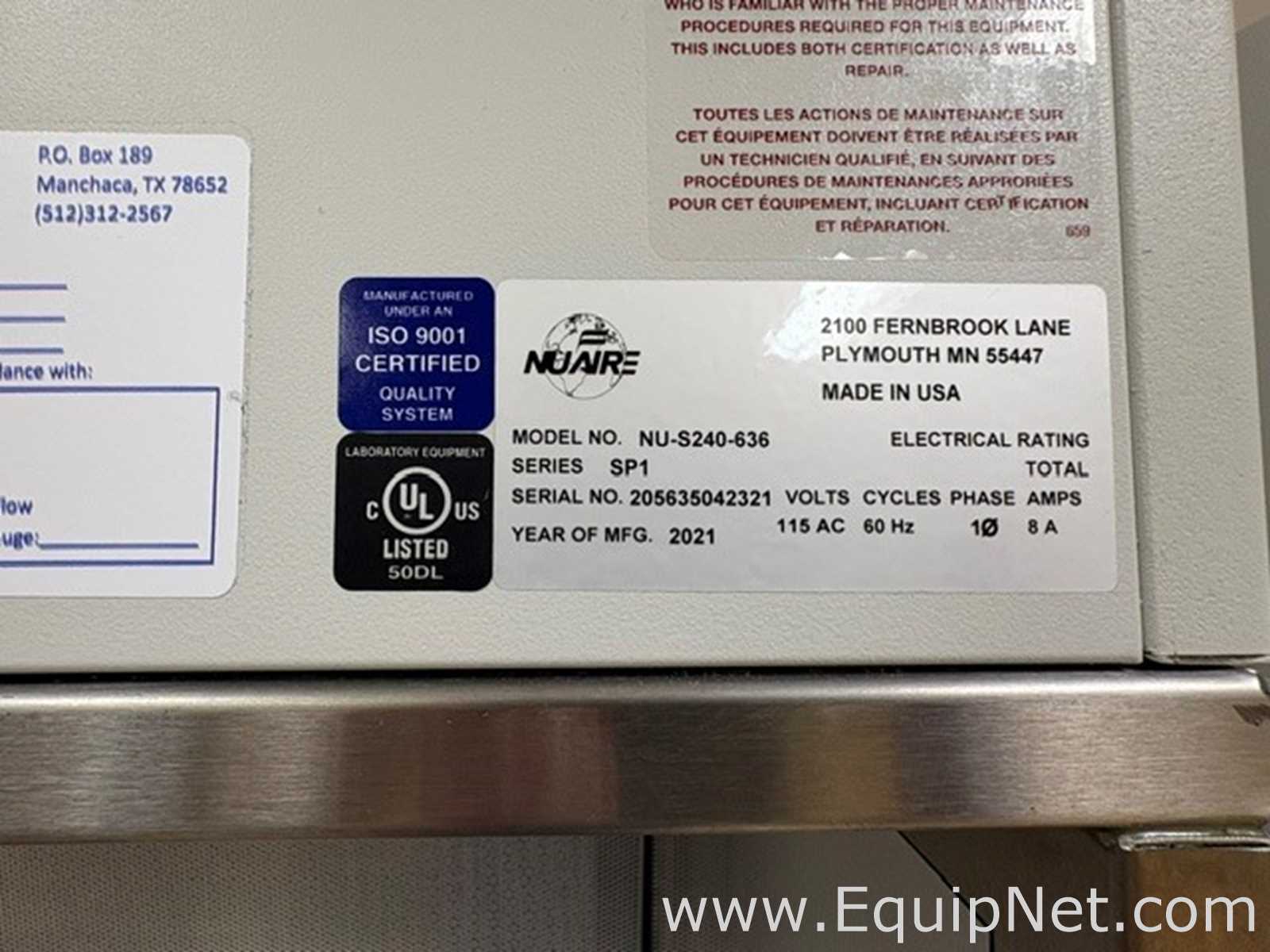 Nuaire Inc. NU-S240-636 Biological Safety Cabinet