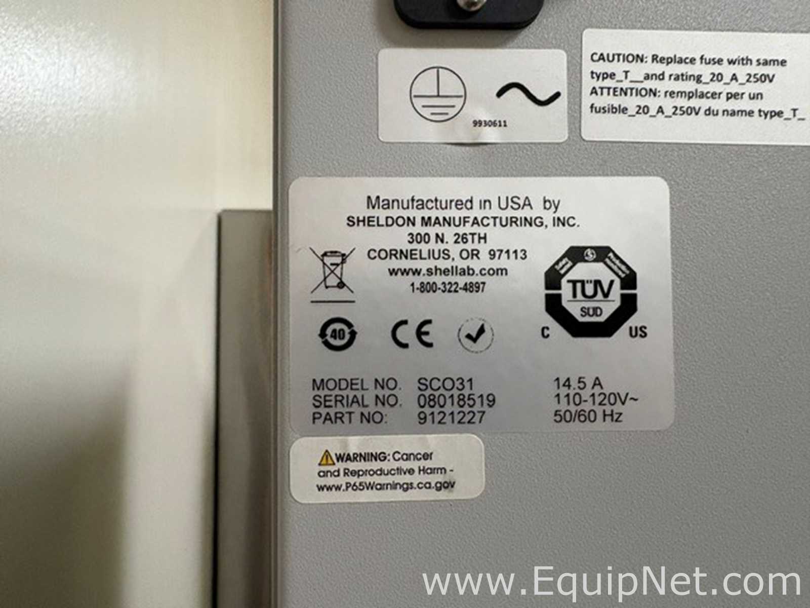 Sheldon Manufacturing Inc. SC031 CO2 Dry Incubator