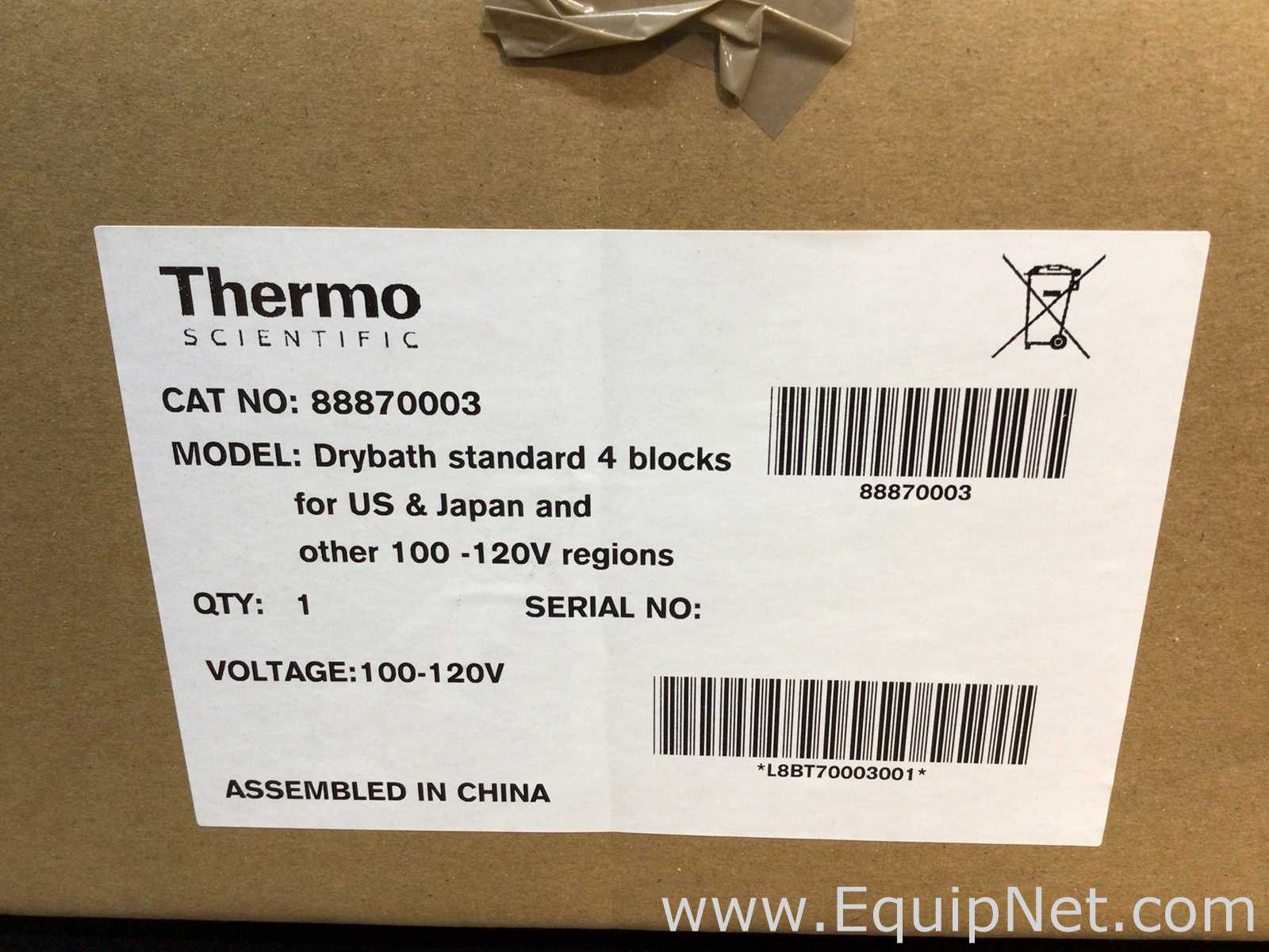 Unused Thermo Scientific Drybath Standard 4 Blocks