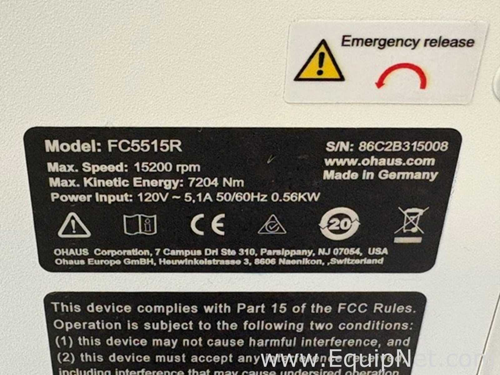 Centrífuga para Laboratórios Ohaus Corporation FC5515R