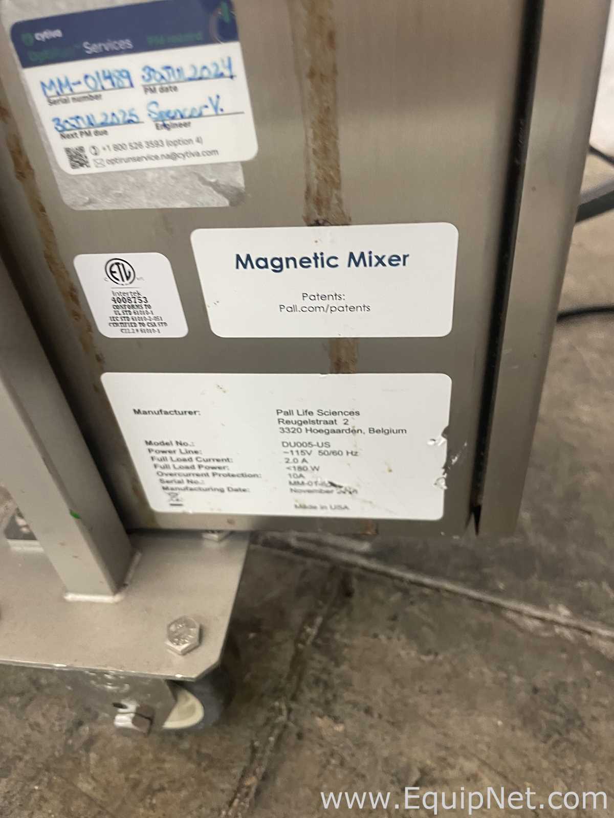 Pall Biopharmaceuticals Magnetic Mixer