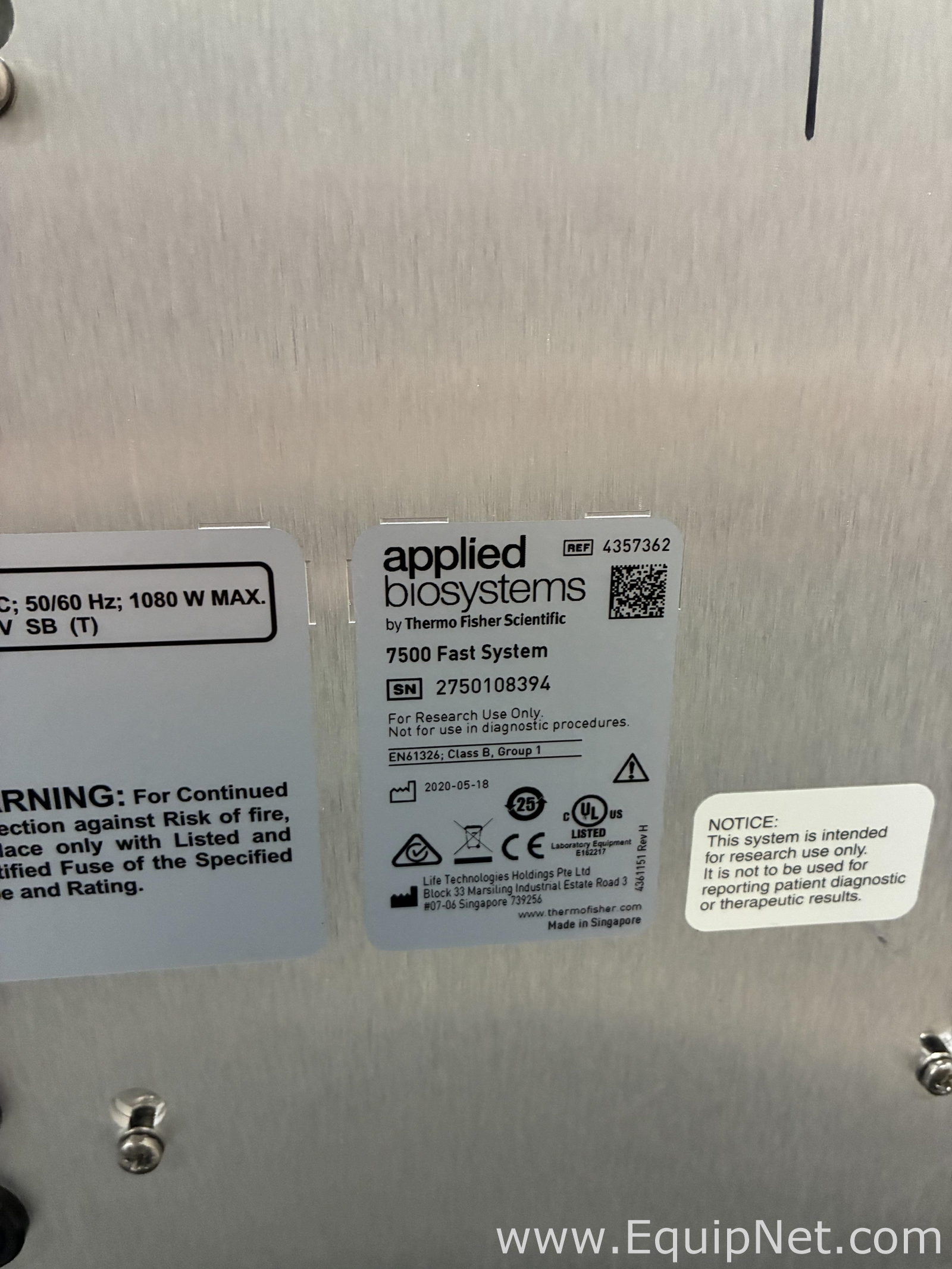 PCR y Termociclador Applied Biosystems 7500 Fast System