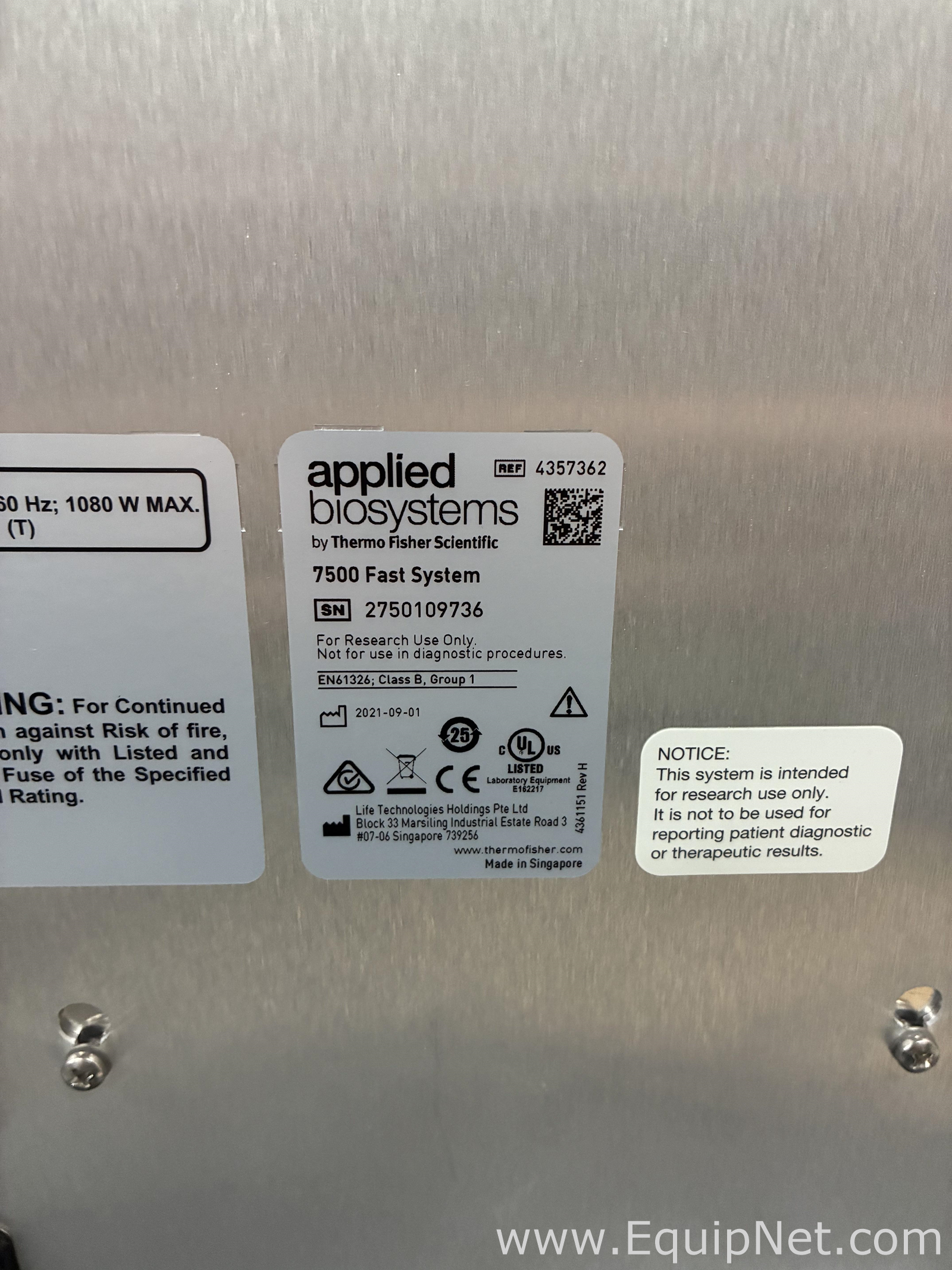 PCR y Termociclador Applied Biosystems 7500 Fast System