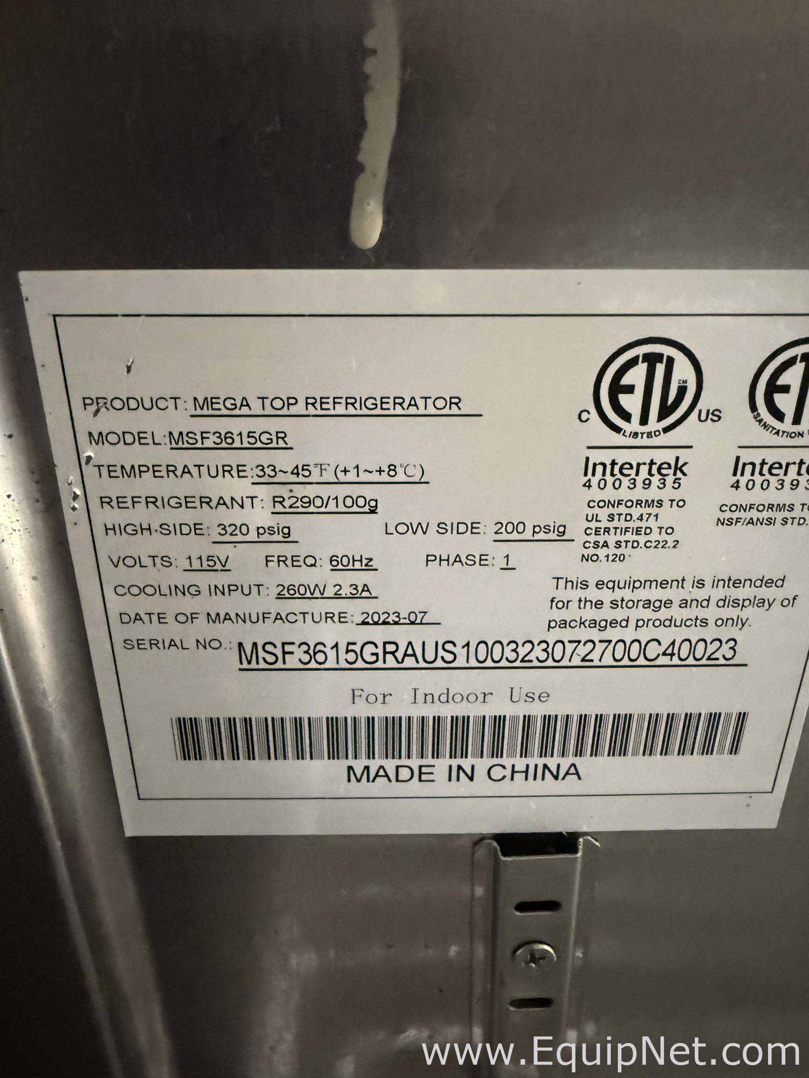 Unidade de Refrigeração Atosa MSF3615GR