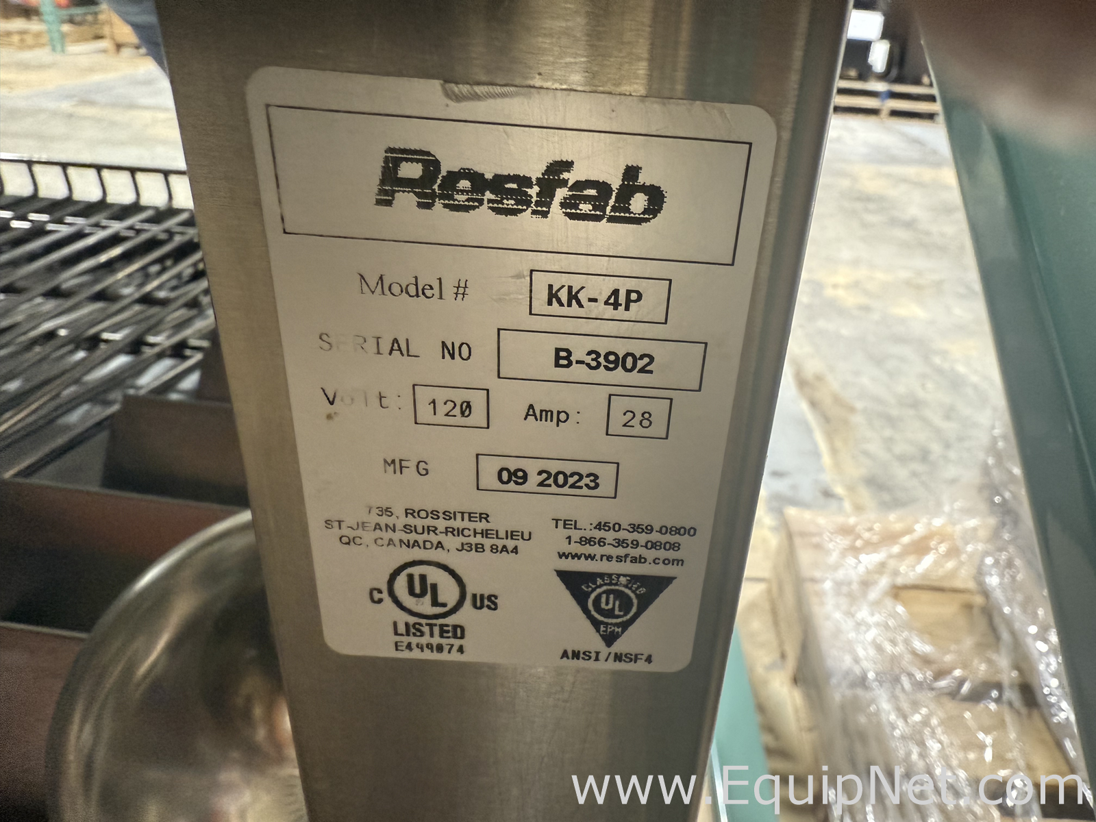 Maquinaria para Proceso de Alimentos Resfab KK-4P