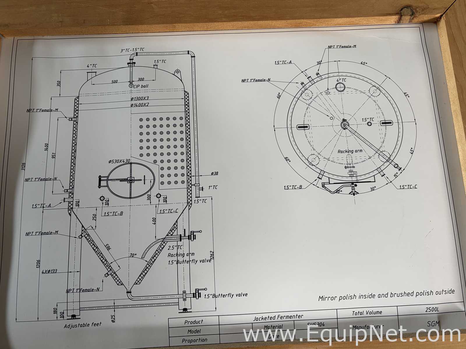 Tanque  Requisitos de Ar 2500 L