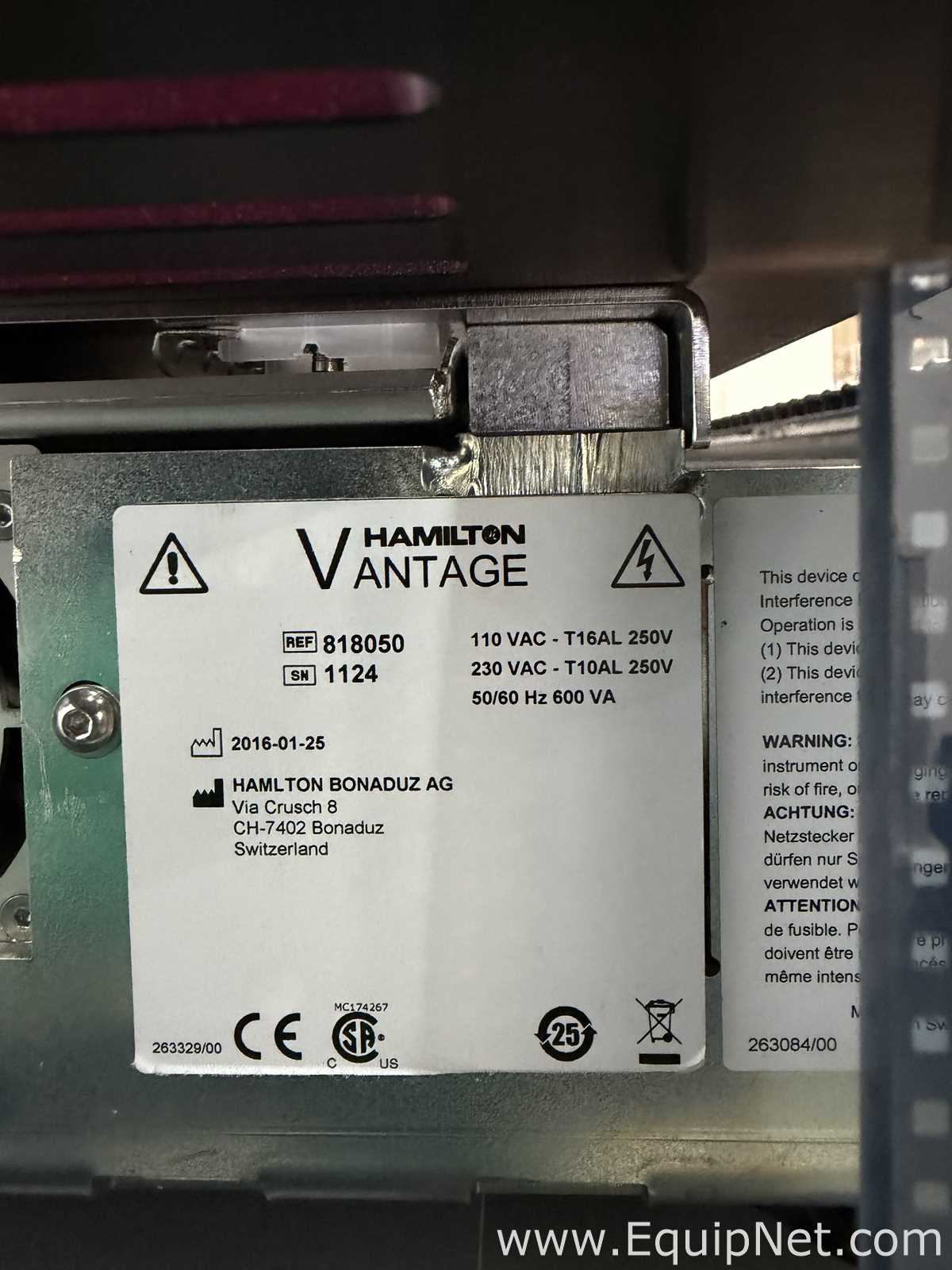 Hamilton Vantage Liquid Handler | FOR PARTS