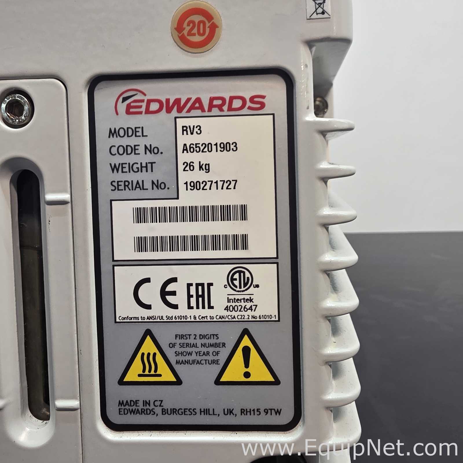 Edwards RV3 A65201903 Vacuum Pump