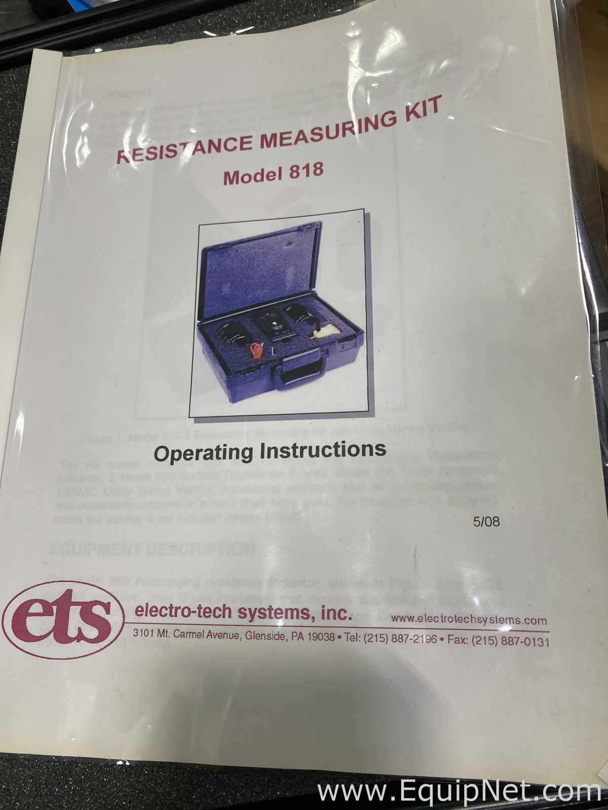 Electro-Tech Systems 818 Resistance Measuring Kit