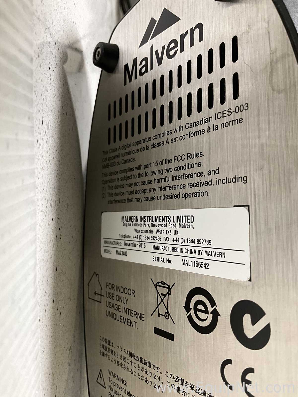 Malvern Instruments Mastersizer 3000 Particle Sizer With Hdro EV Module and Computer