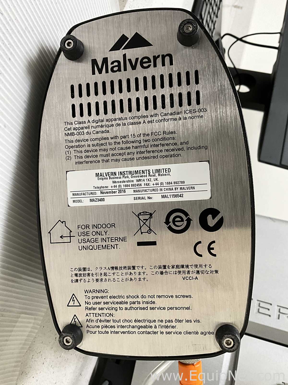 Malvern Instruments Mastersizer 3000 Particle Sizer With Hdro EV Module and Computer