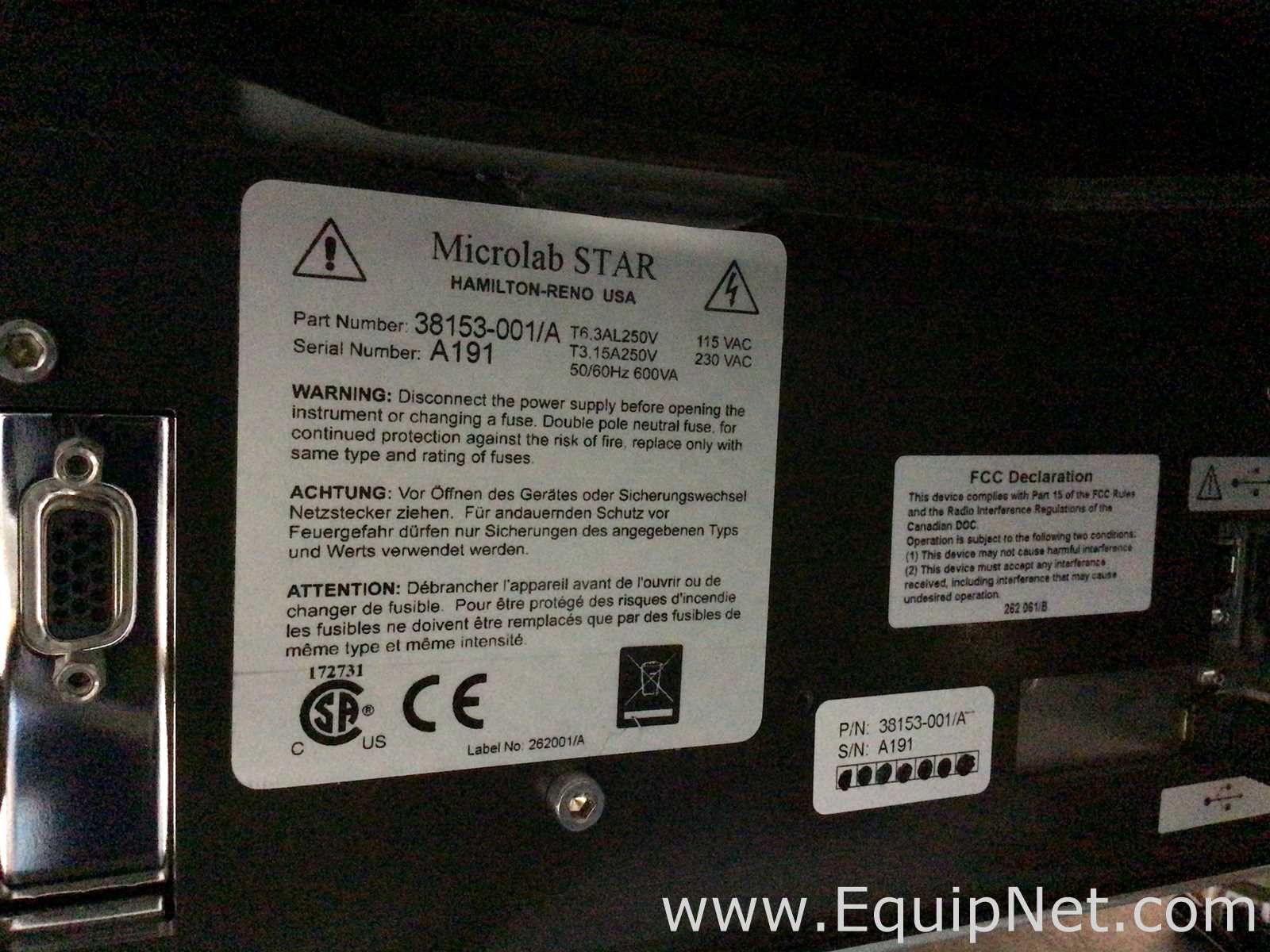 Hamilton Microlab Star Liquid Handler With Components