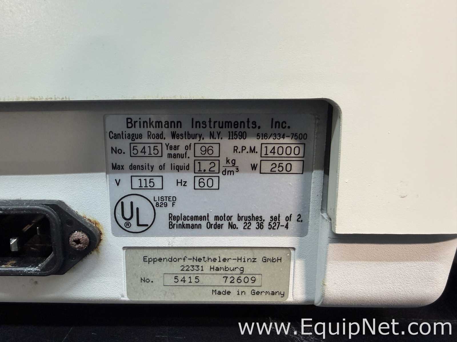 Lote de 2 Centrífuga para laboratorio Eppendorf 5415C