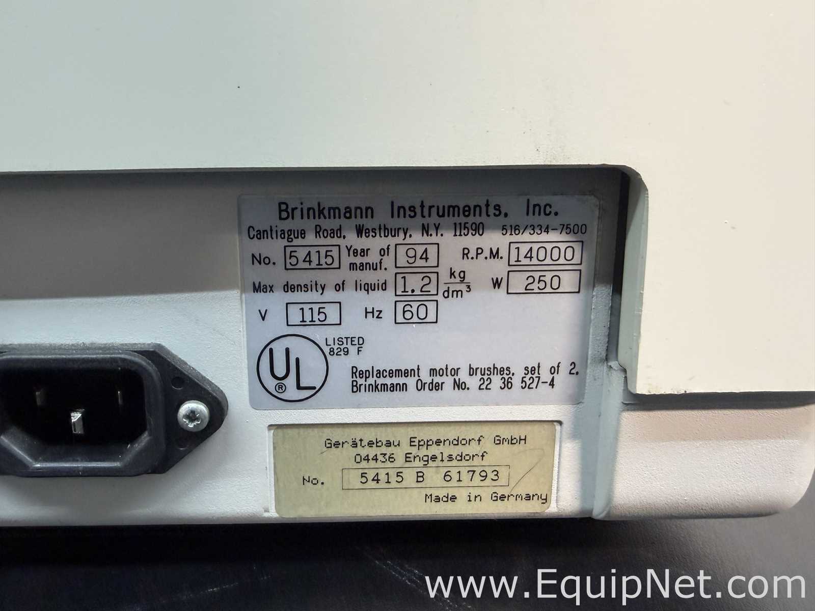 Lote de 2 Centrífuga para laboratorio Eppendorf 5415C