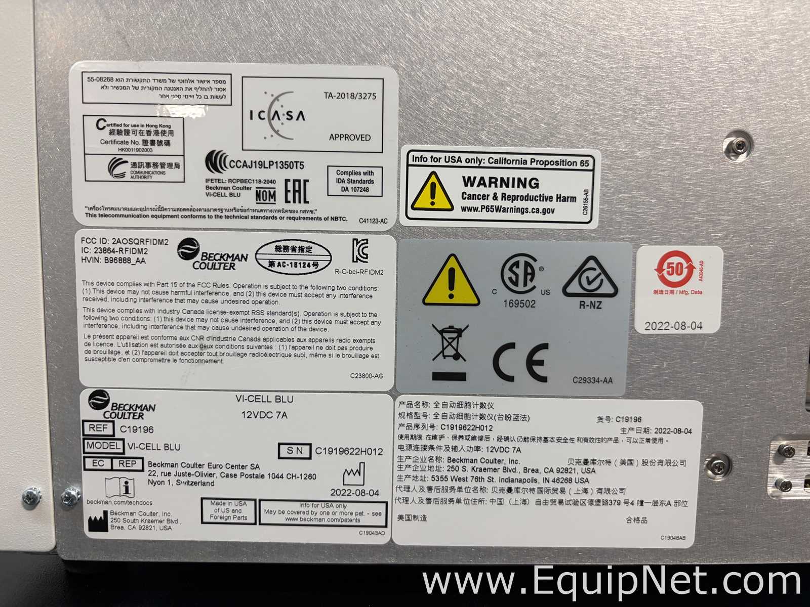 Beckman Coulter Vi-Cell BLU Cell Viability Analyzer