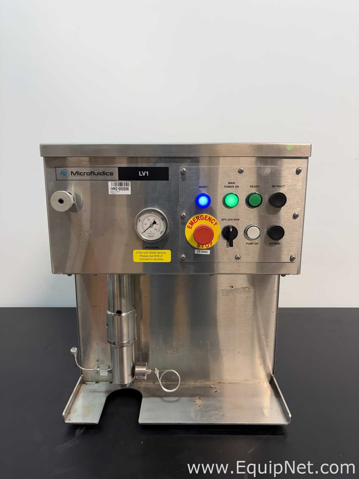 Microfluidics LV1 Low-Volume High-Shear Fluid Processor