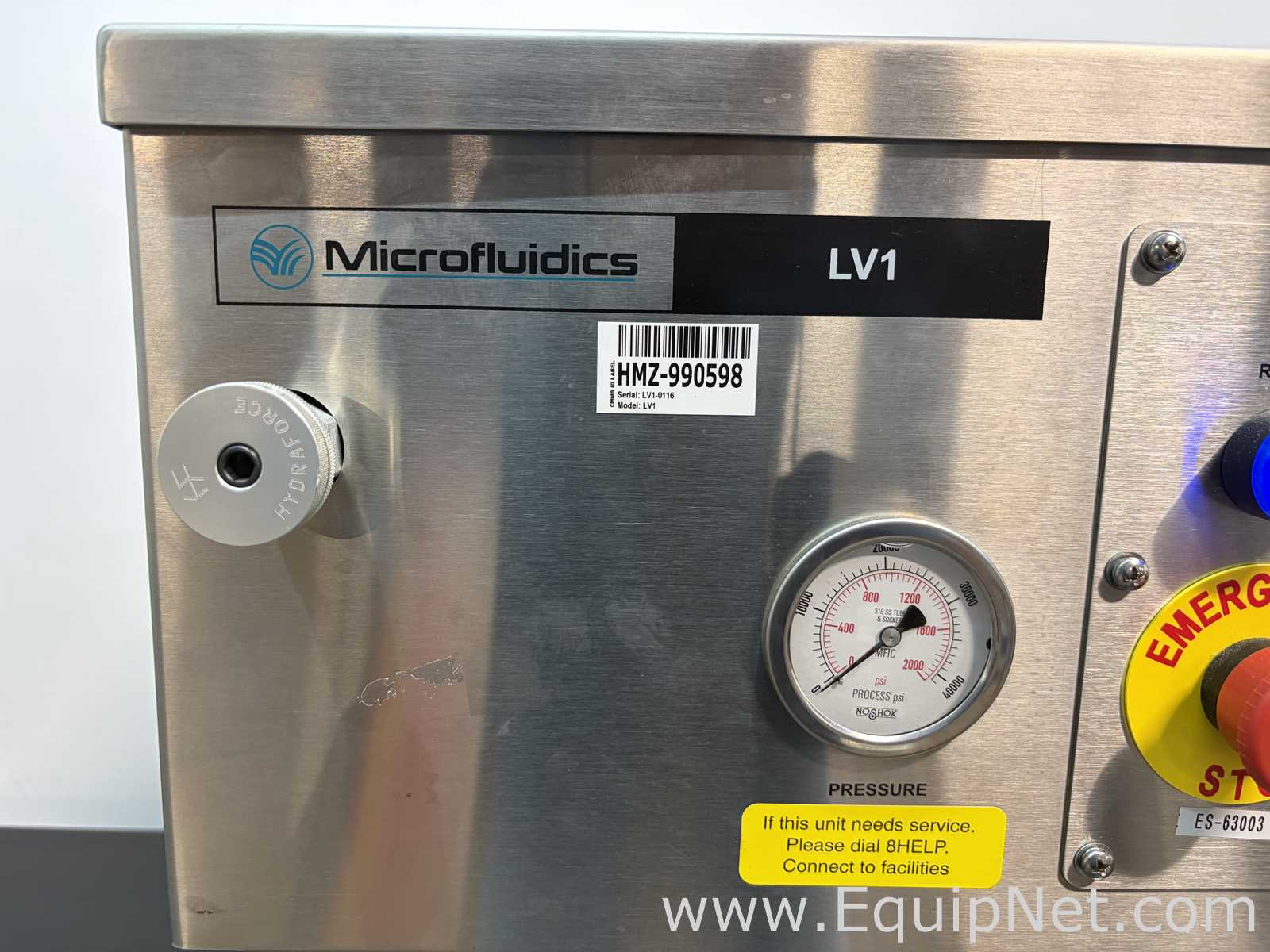 Microfluidics LV1 Low-Volume High-Shear Fluid Processor