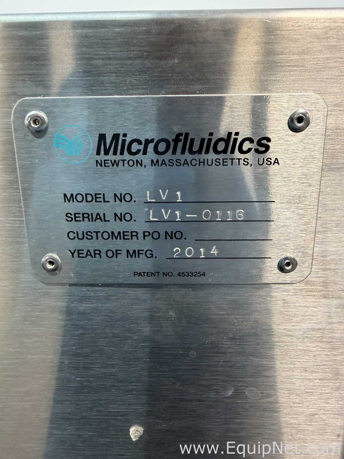 Microfluidics LV1 Low-Volume High-Shear Fluid Processor