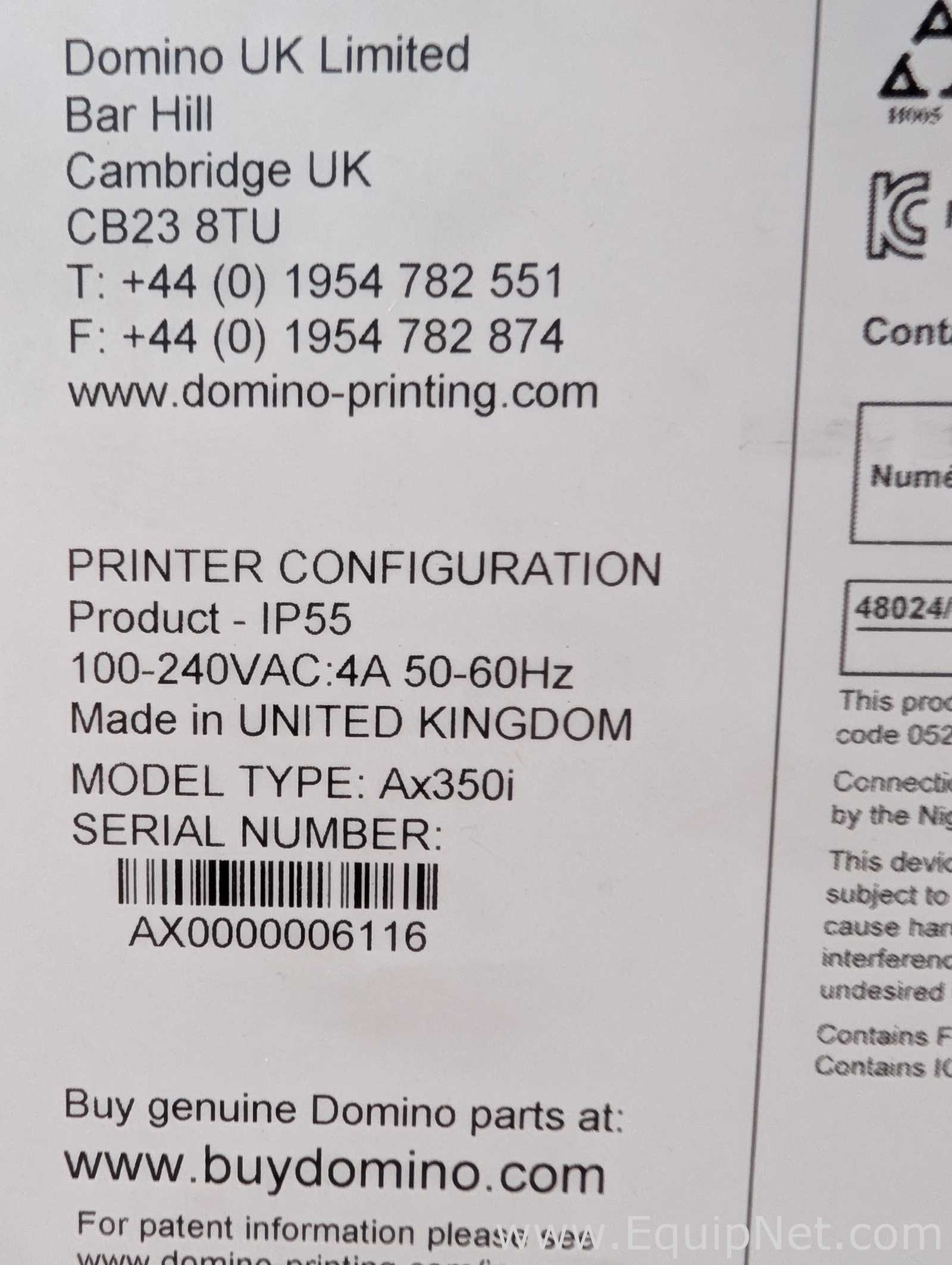 Domino Ax350i Printing or Code Marker