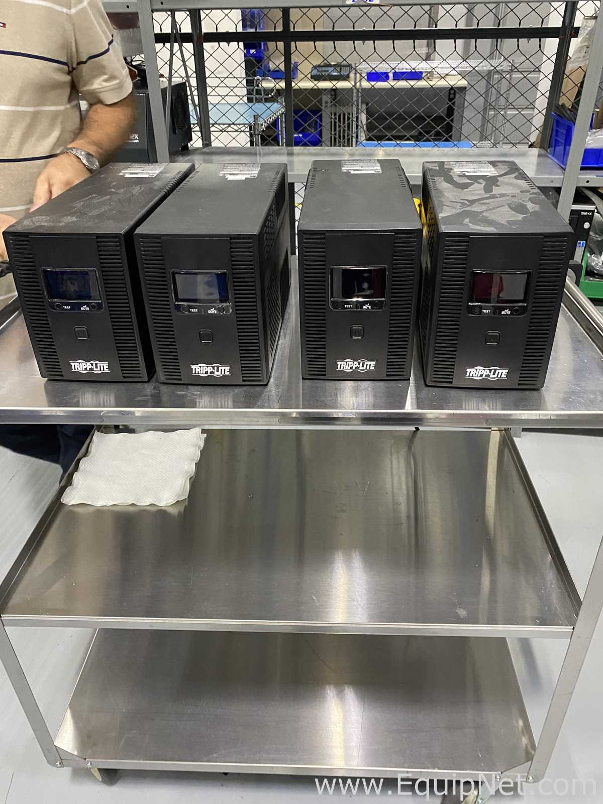 Lot of 4 Tripp Lite OMNI1500LCDT OmniSmart 1500VA 810W Battery Backup Tower UPS