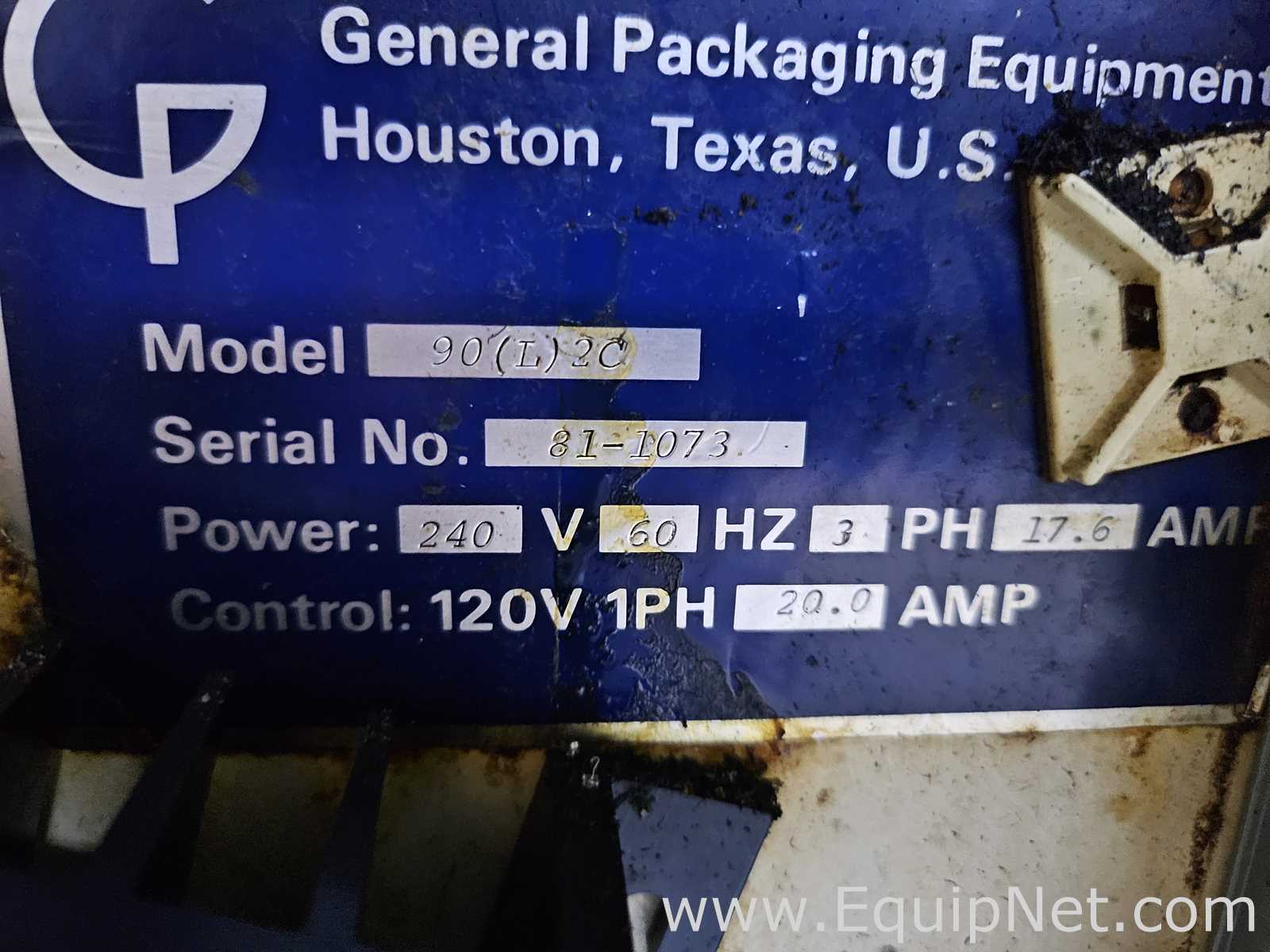 General Packaging Equipment 90 (L) 2C Vertical Form Fill Seal Machine