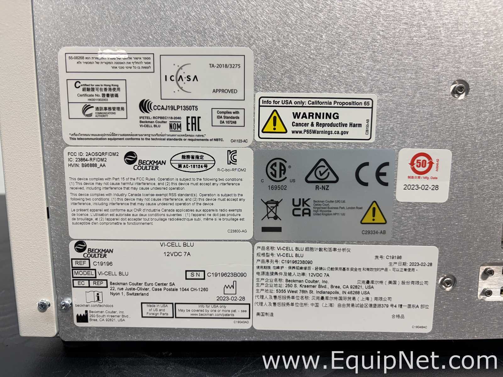 Beckman Coulter Vi-Cell BLU Cell Viability Analyzer