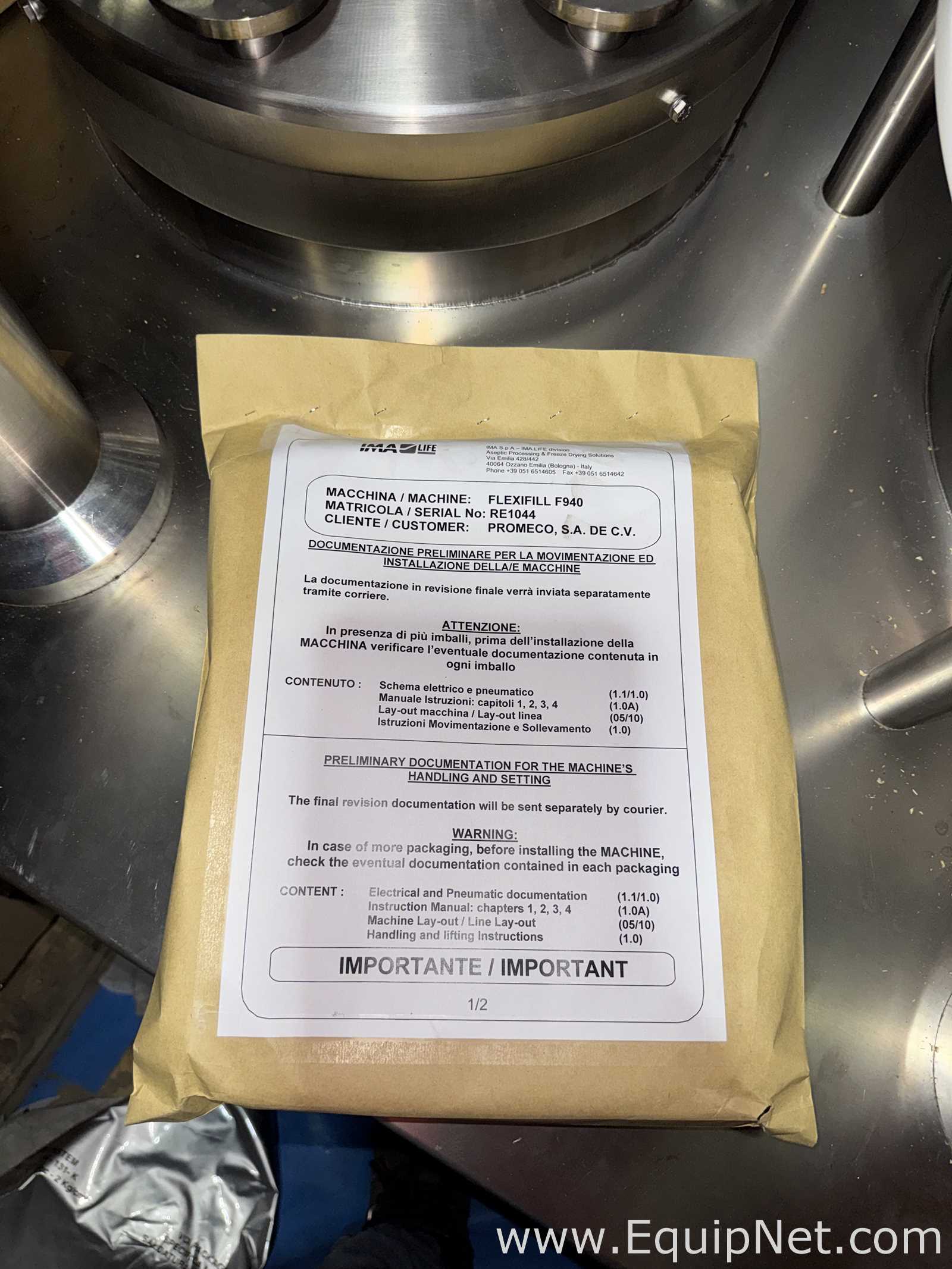 Brand New and Unused IMA LIFE Liquid Bottle Filling and Capping Line