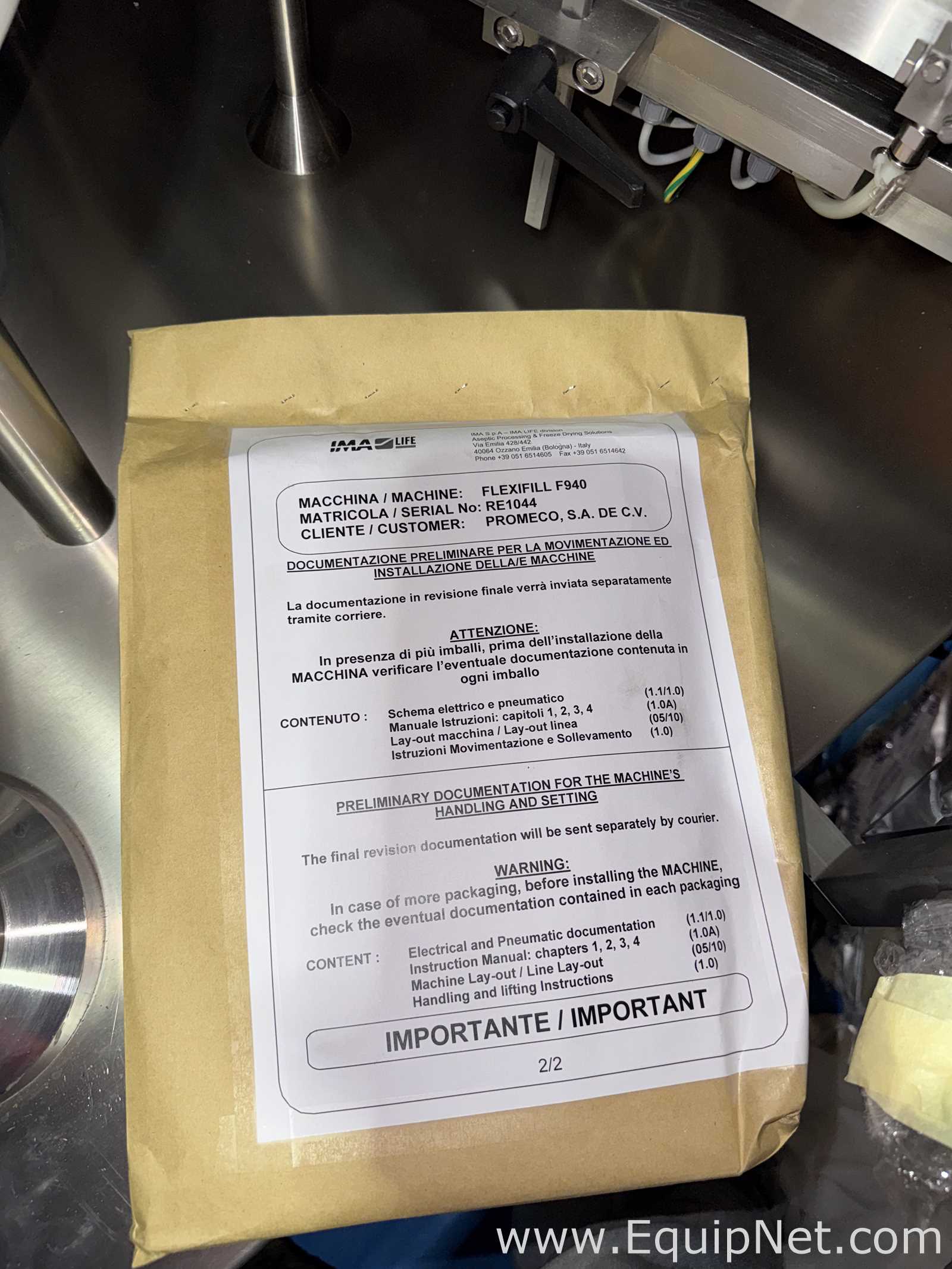 Brand New and Unused IMA LIFE Liquid Bottle Filling and Capping Line