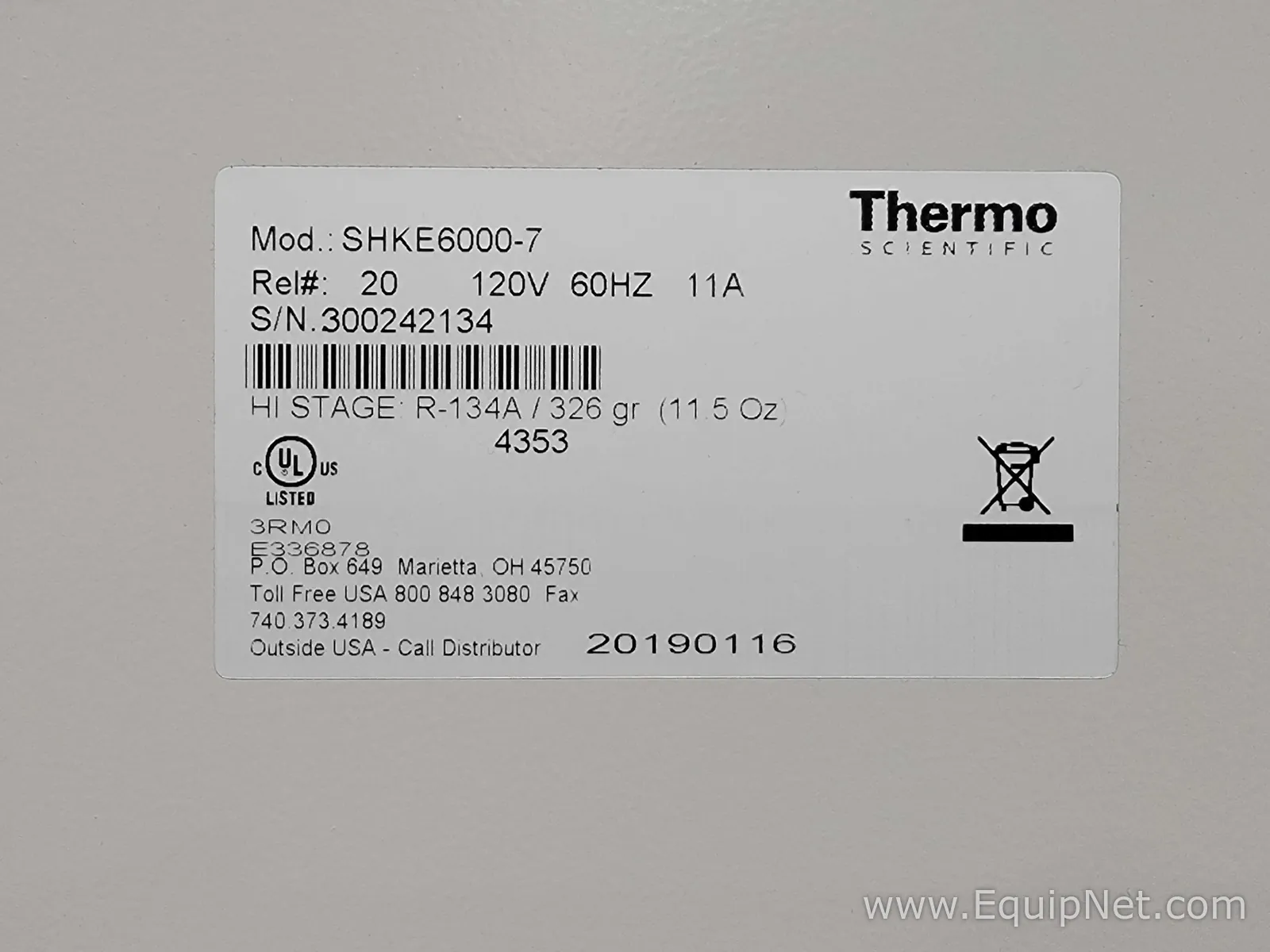 Thermo Scientific SHKE6000-7 Incubated and Refrigerated Floor Shaker