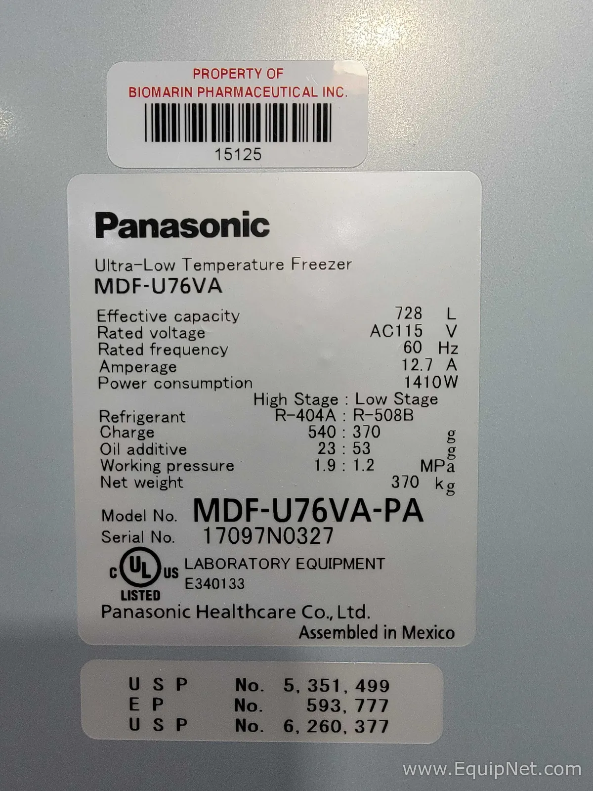 Panasonic MDF-U76VA Ultra Temperature Freezer
