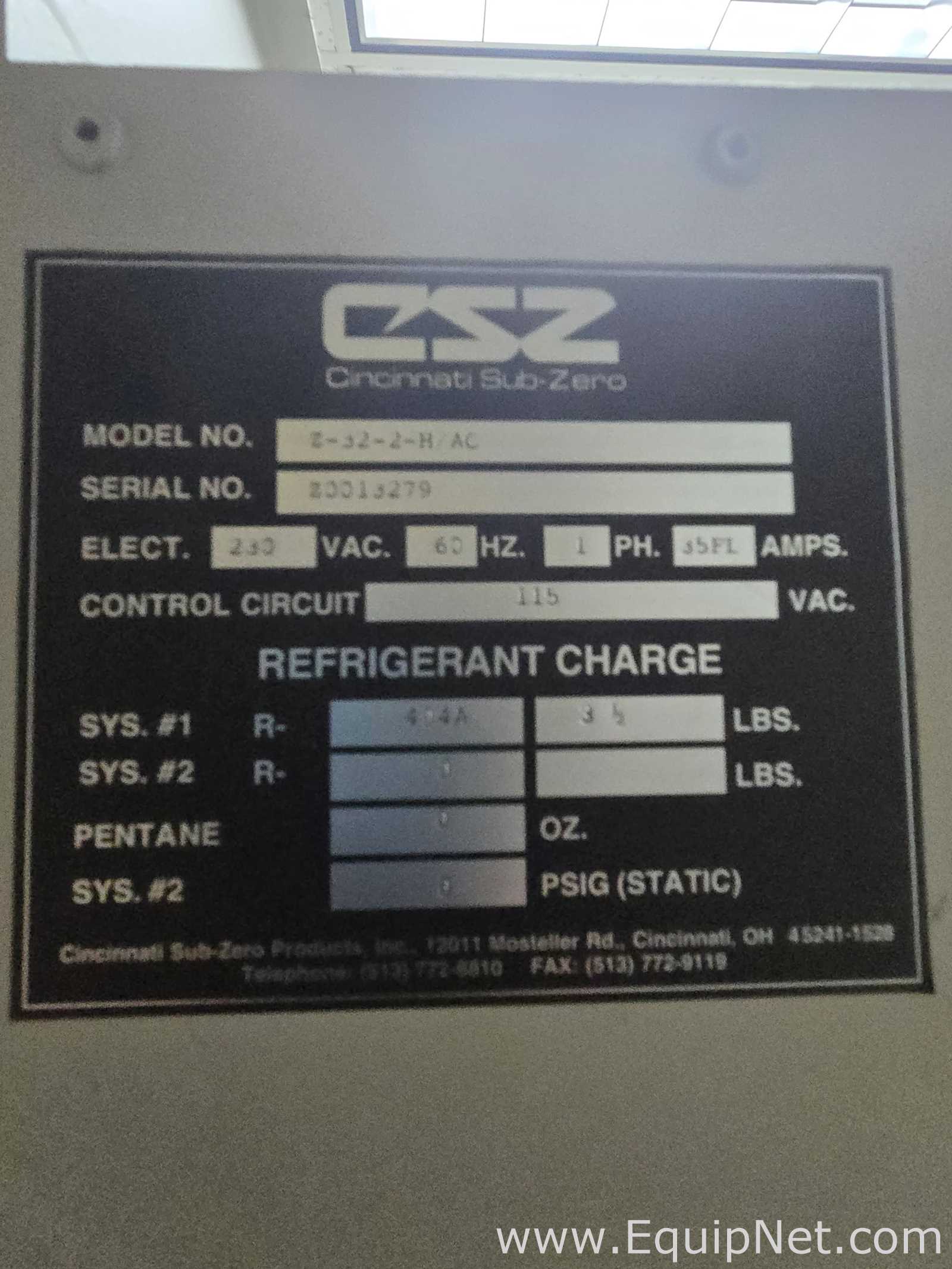Cincinnati Sub-Zero Z-32-2-H/AC Environmental Stability Test Chamber | 32 Cu. Ft. 230V 1-PH