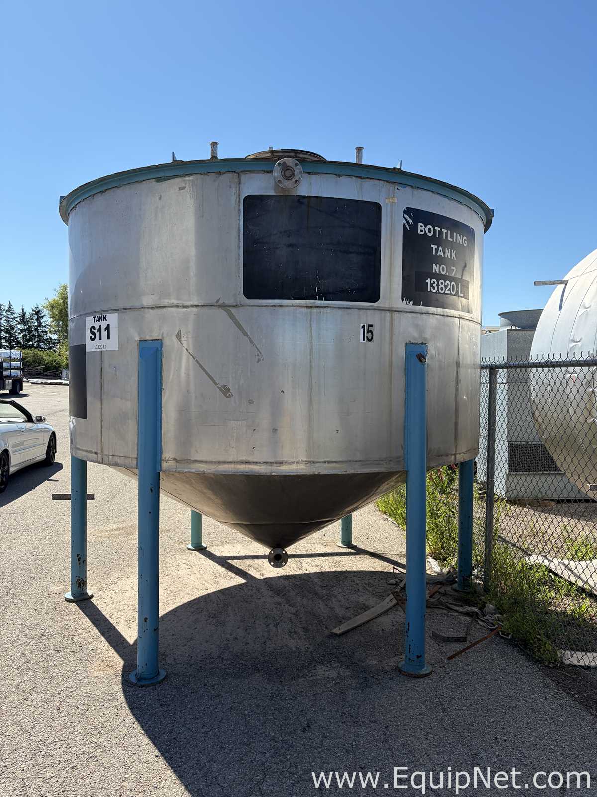 Sparling Tank 3000 Gallon stainless Steel Holding Tank