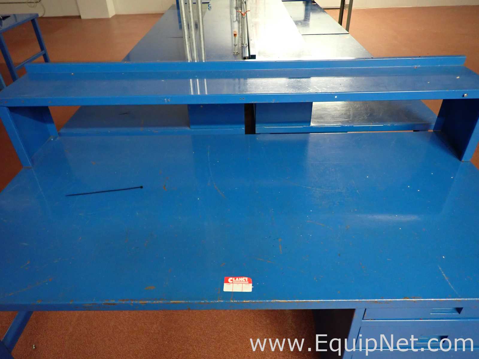 Lot of 8 Lab Benches with Attached Drawers