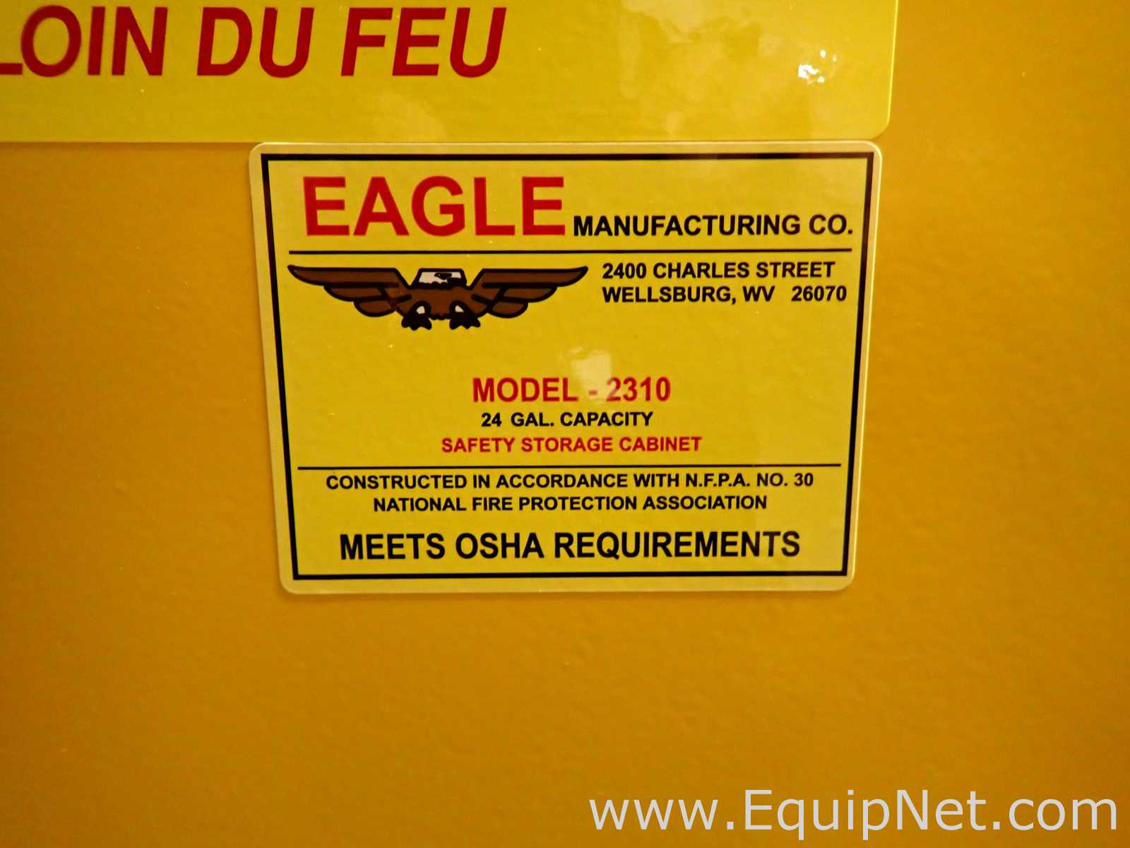 Armário de Armazenamento para Inflamáveis Eagle Manufacturing Co Requisitos de Ar 24 GALS