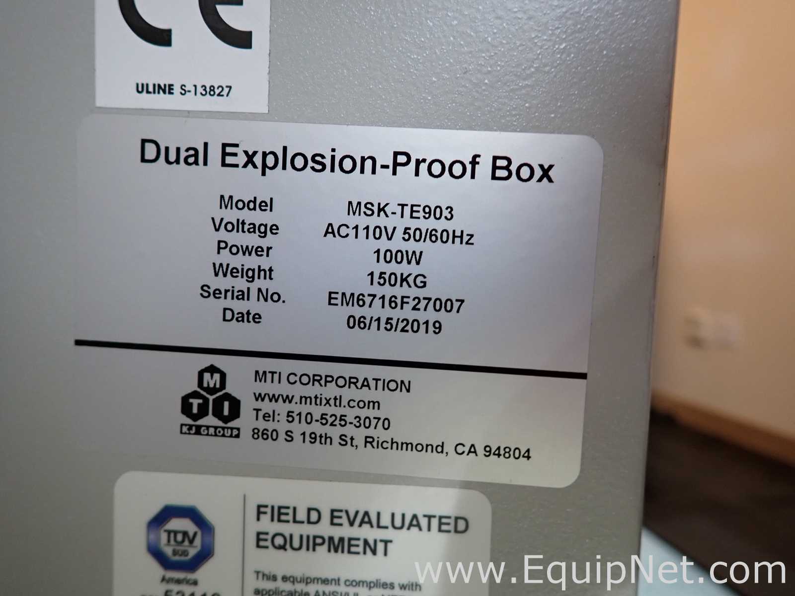 MTI Corporation MSK-TE903 Explosion Proof Box